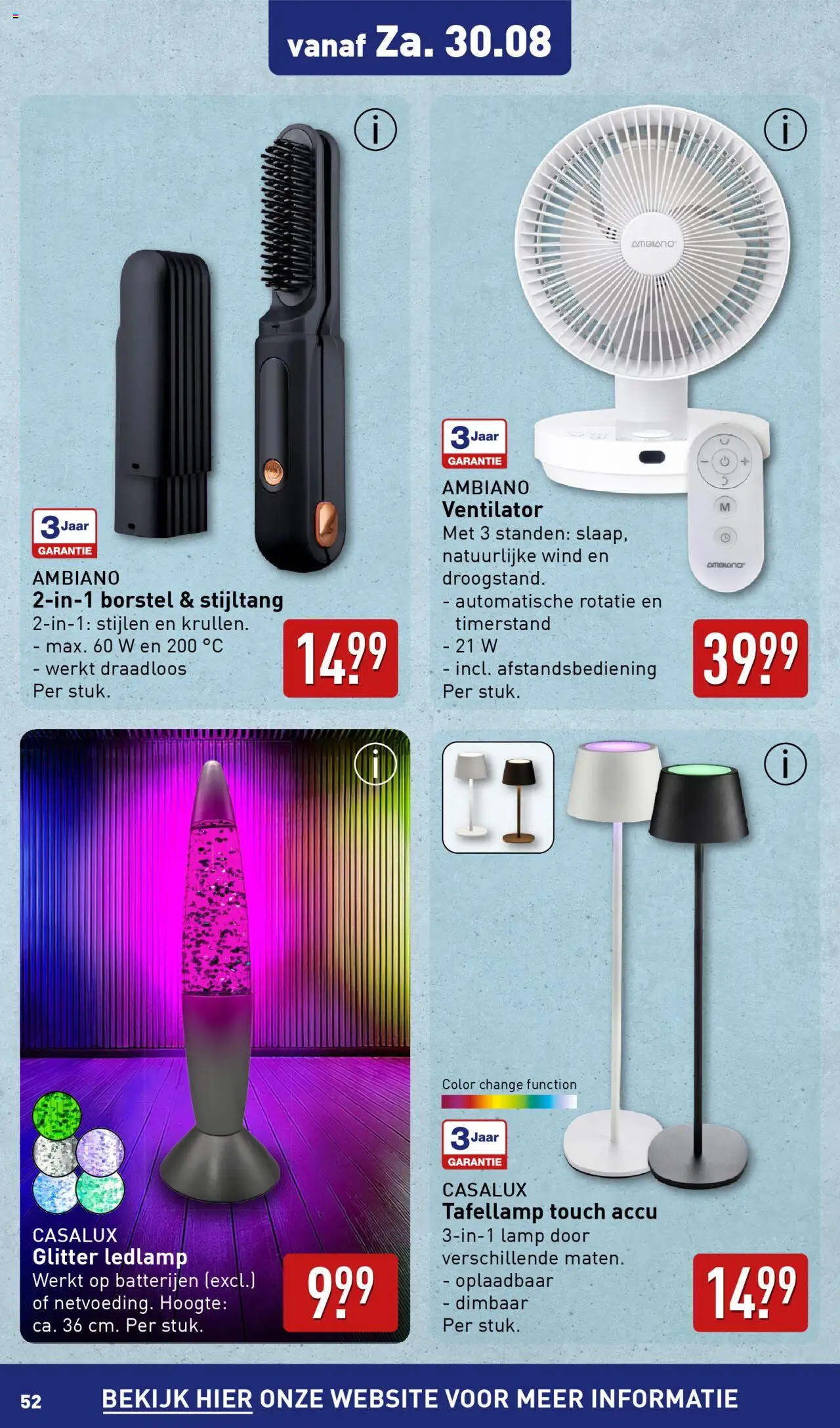  | Pagina: 52 | Producten: Ledlamp, Ventilator, Borstel, Batterijen