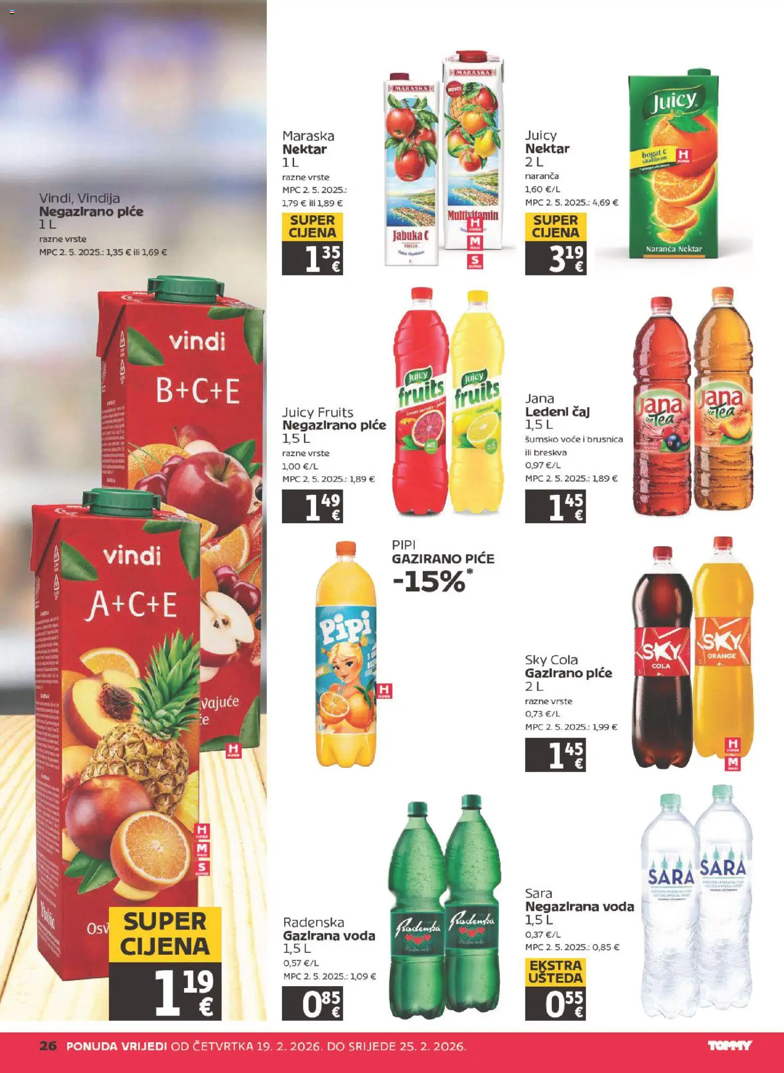 Tommy katalog | vrijedi od 19.02.2026 | Stranica: 26 | Proizvodi: Čaj, Voda, Voće, Jabuka