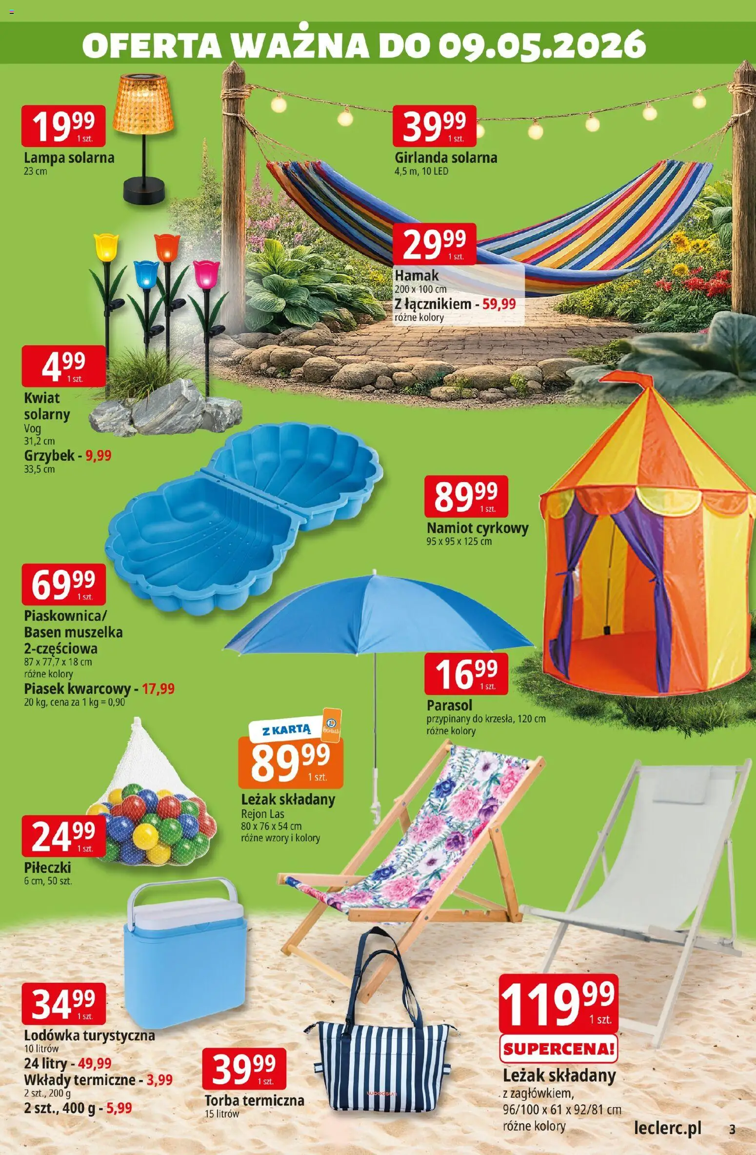 E.Leclerc gazetka - Zamość od 21.04.2026 | Strona: 3 | Produkty: Karta, Basen, Lampa, Hamak