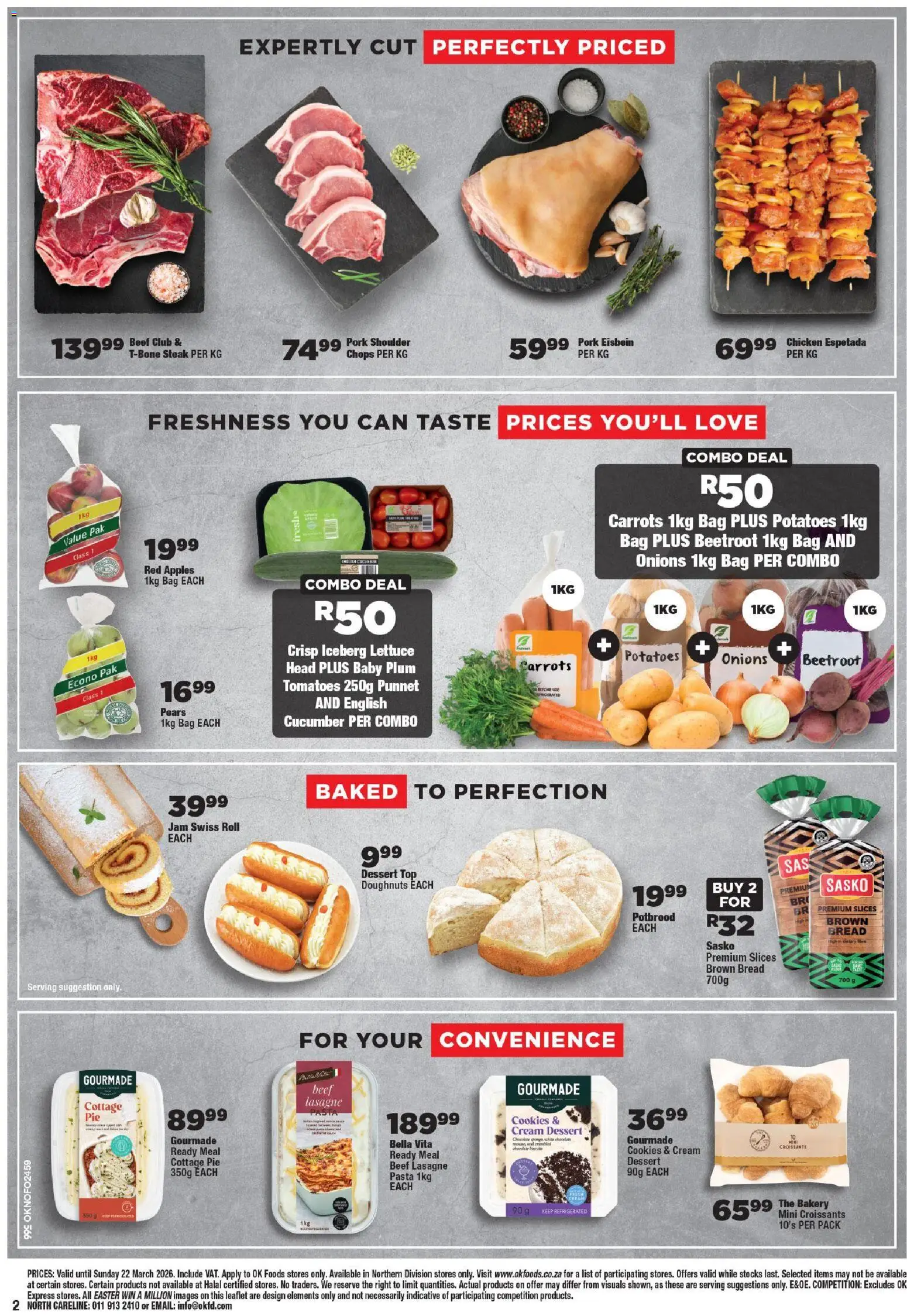 New OK Foods catalogue – valid from 11.03.2026 | Page: 2 | Products: Bag, Tomatoes, Beef, Carrots
