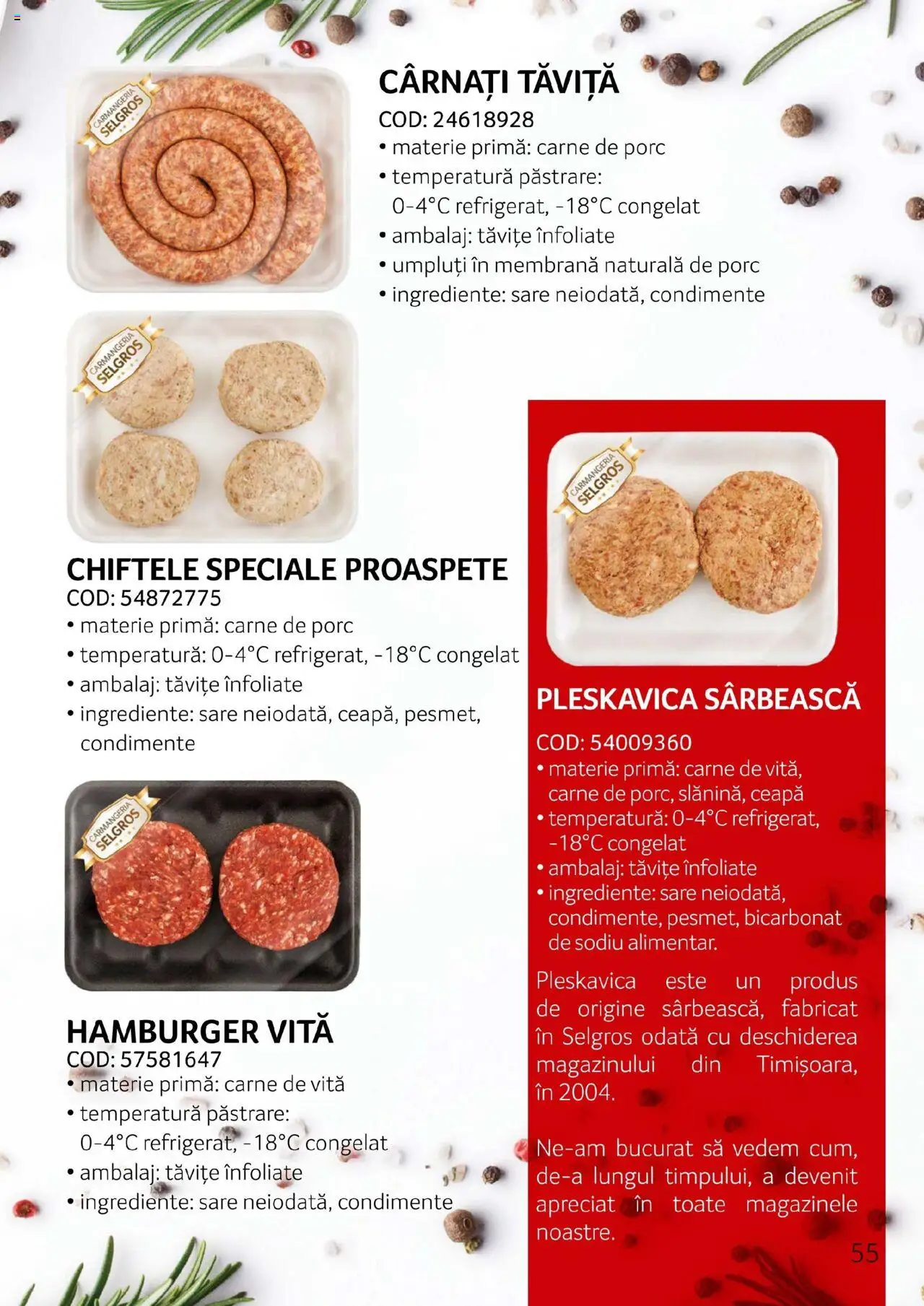 Catalog Selgros - Carne – valabil de la 27.04.2023 | Pagină: 55 | Produse: Pătrunjel, Ardei, Carne De Porc, Sare