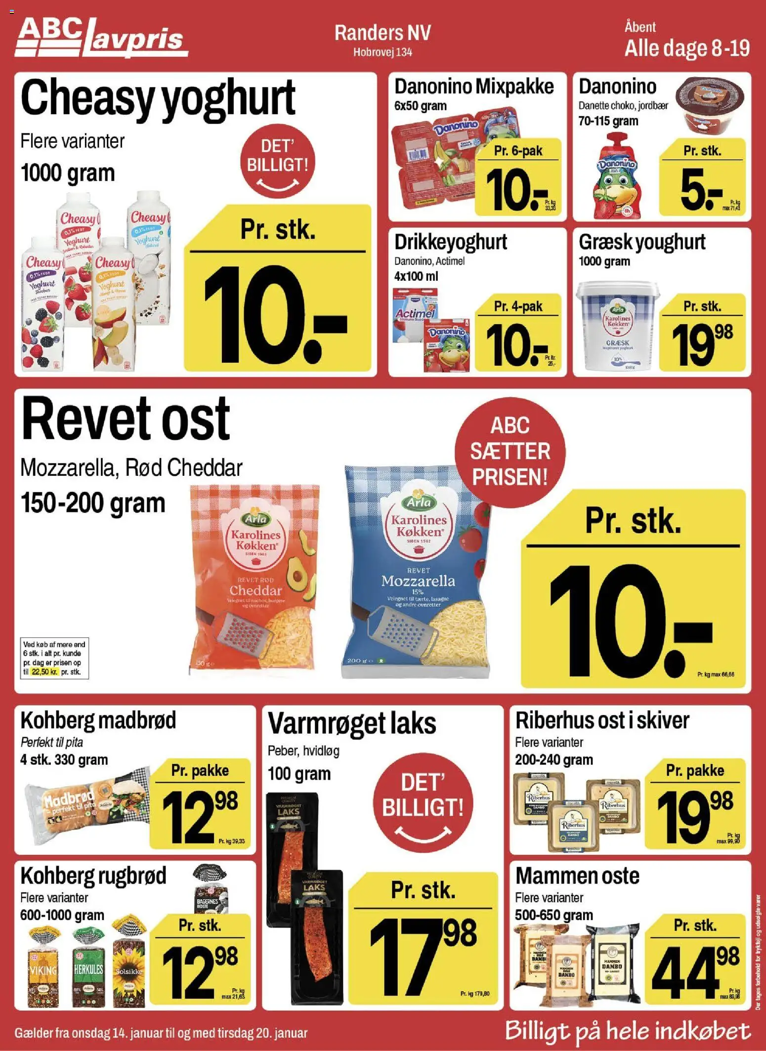 Abc Lavpris tilbudsavis – gyldig fra 14.01.2026 | Side: 2 | Produkter: Cheddar, Jordbær, Hvidløg, Rugbrød