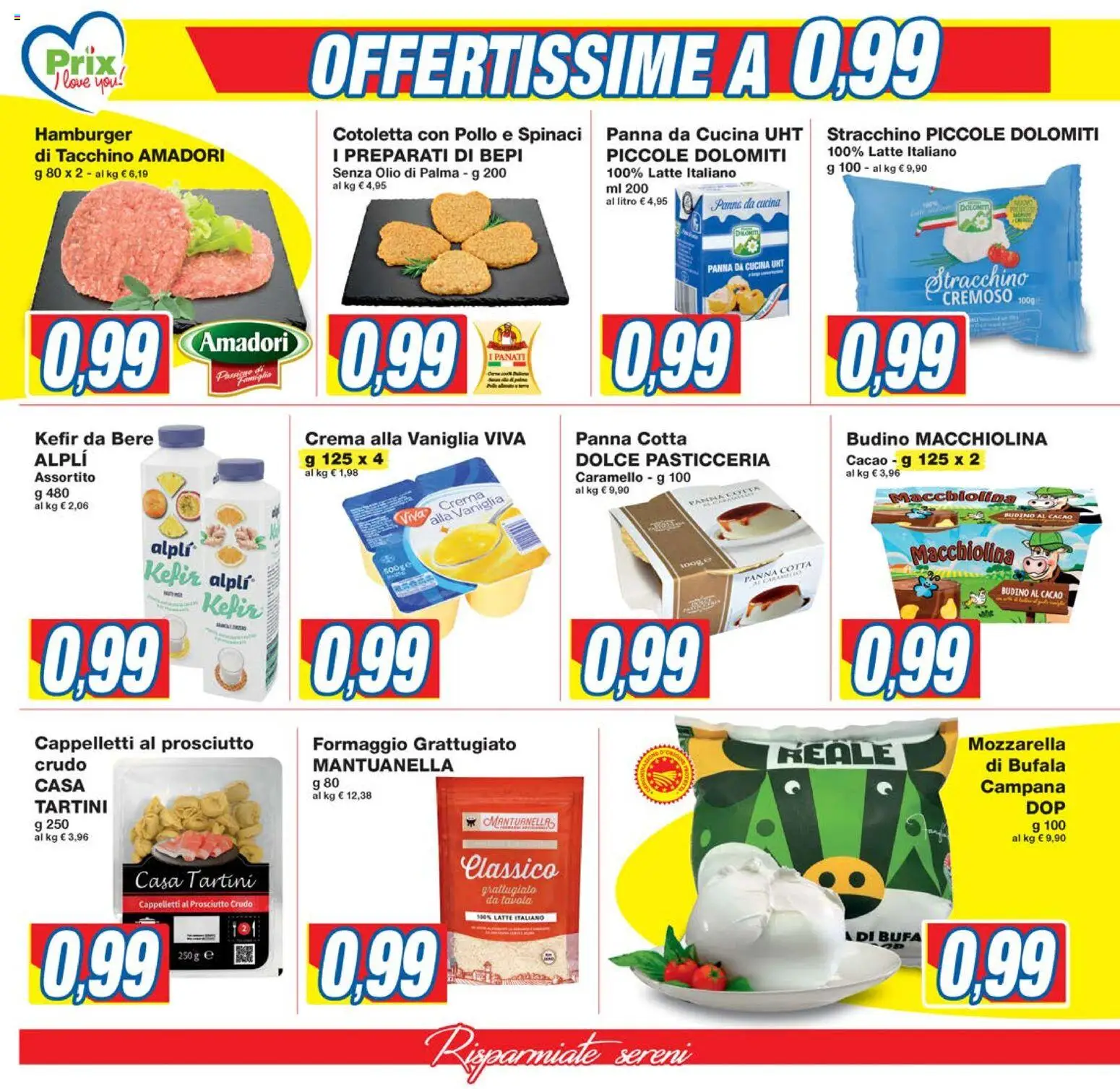 Volantino Prix del 21.11.2025 | Pagina: 2 | Prodotti: Formaggio, Olio, Prosciutto, Hamburger