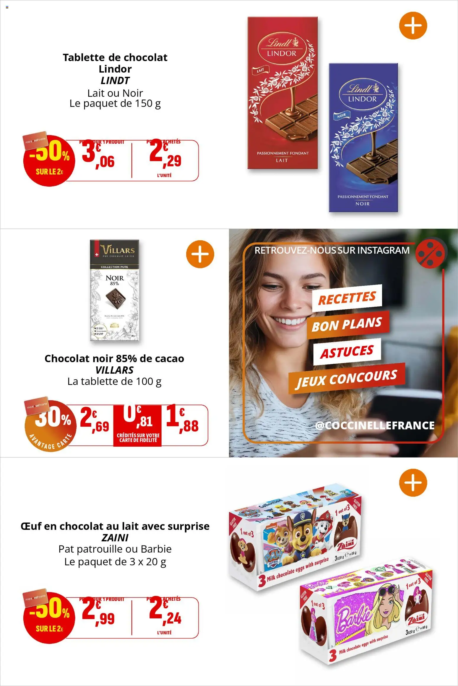 {H1} | Page: 21 | Produits: Lait, Chocolat, Jeux, Lindt