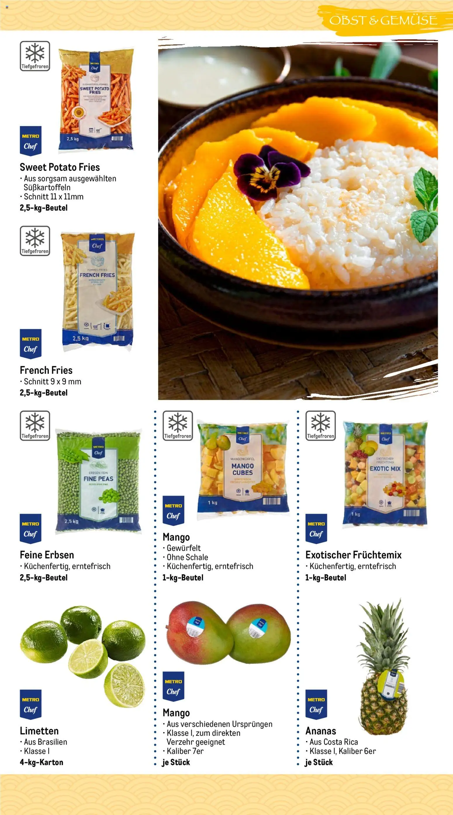 Metro Highlights Asiatische Gastronomie – gültig ab 01.01.2026 | Seite: 5 | Produkte: Limetten, Pommes, Gemüse, Erbsen