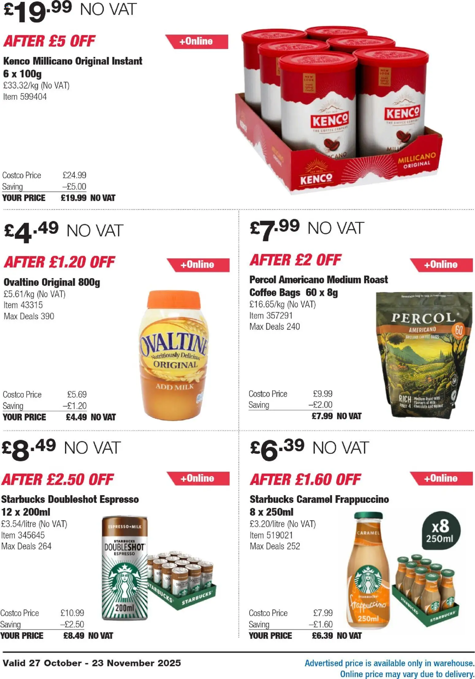 {H1} | Page: 12 | Products: Milk, Coffee, Chocolate, Ground coffee