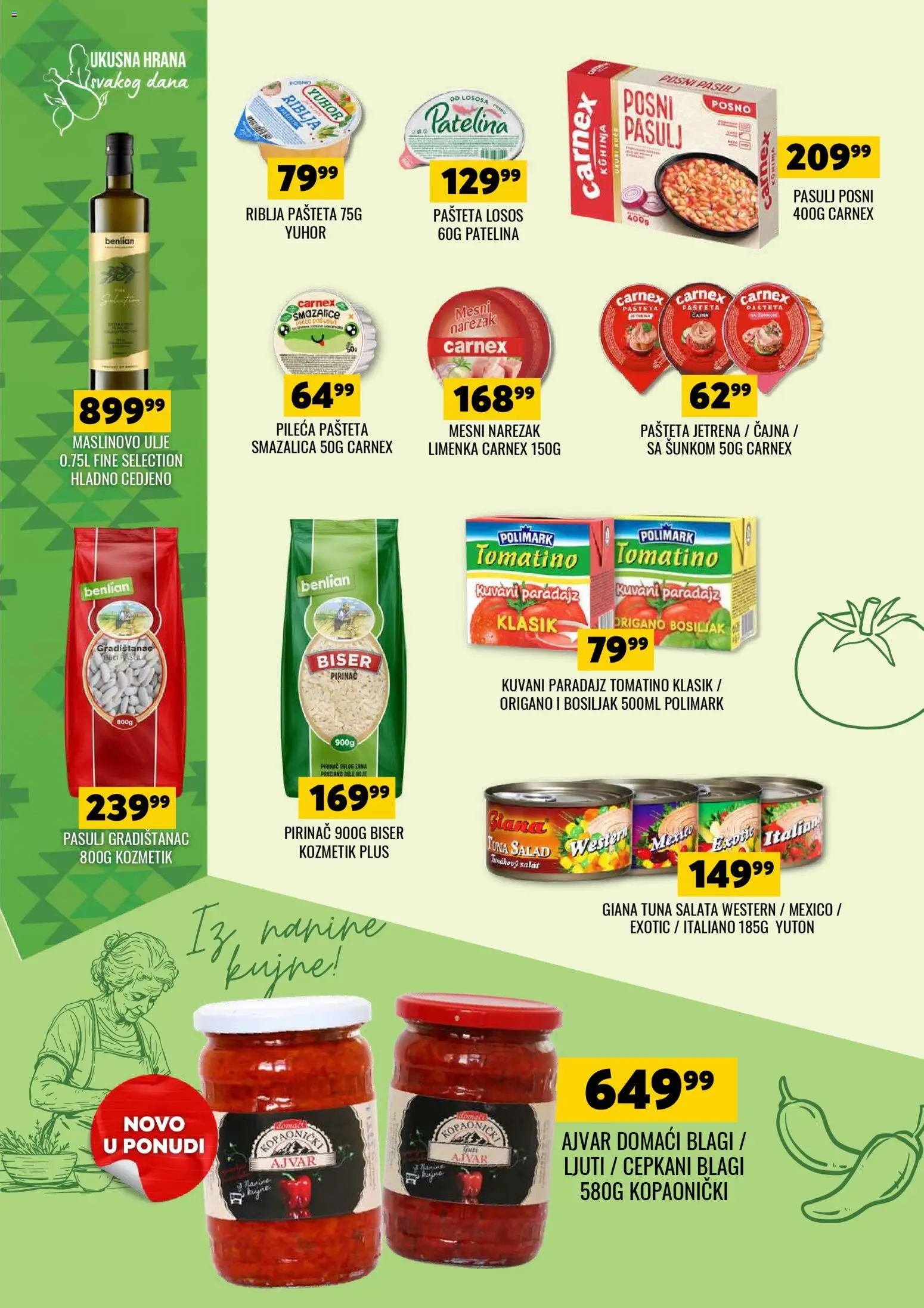 Tekijanka katalog - važi od 19.11.2025 | Strana: 6 | Proizvode: Pasulj, Salata, Maslinovo ulje, Pirinač