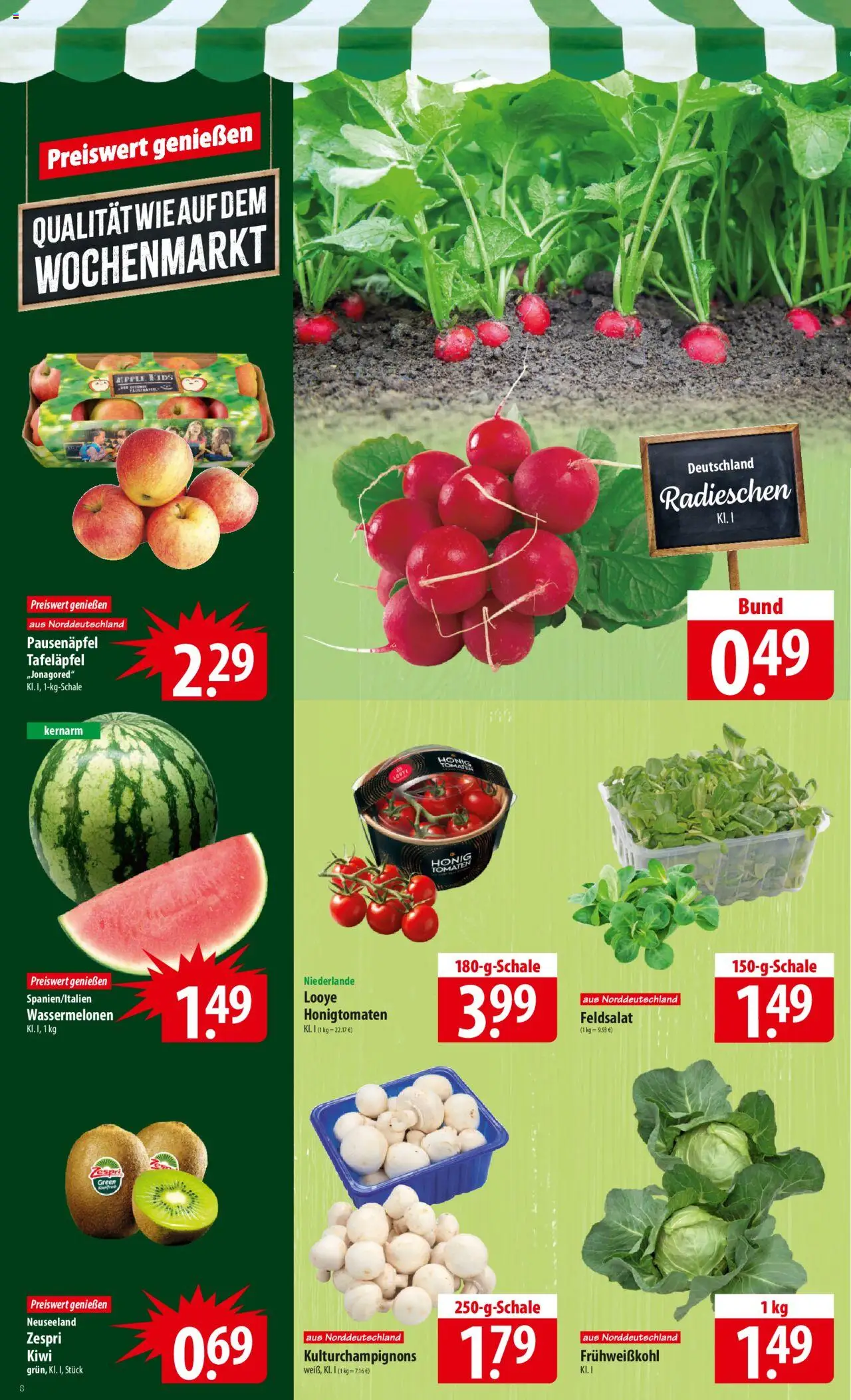 Famila Prospekt 	 - gültig ab dem 30.06.2025 | Seite: 8 | Produkte: Tomaten, Apple, Kiwi