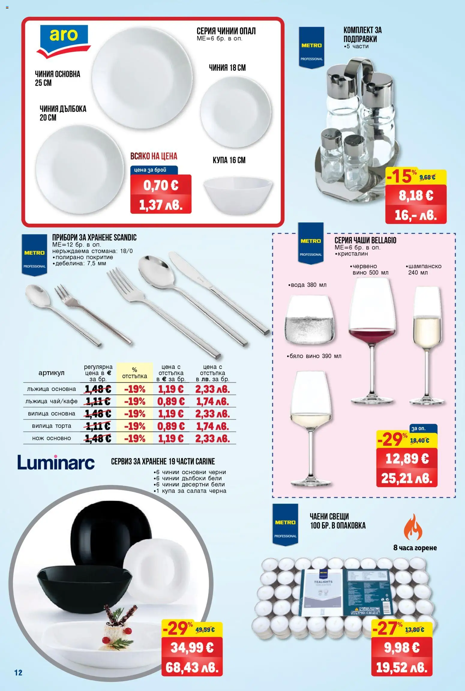 {H1} | Страница: 12 | Продукти: Подправки, Вино, Шампанско, Торта