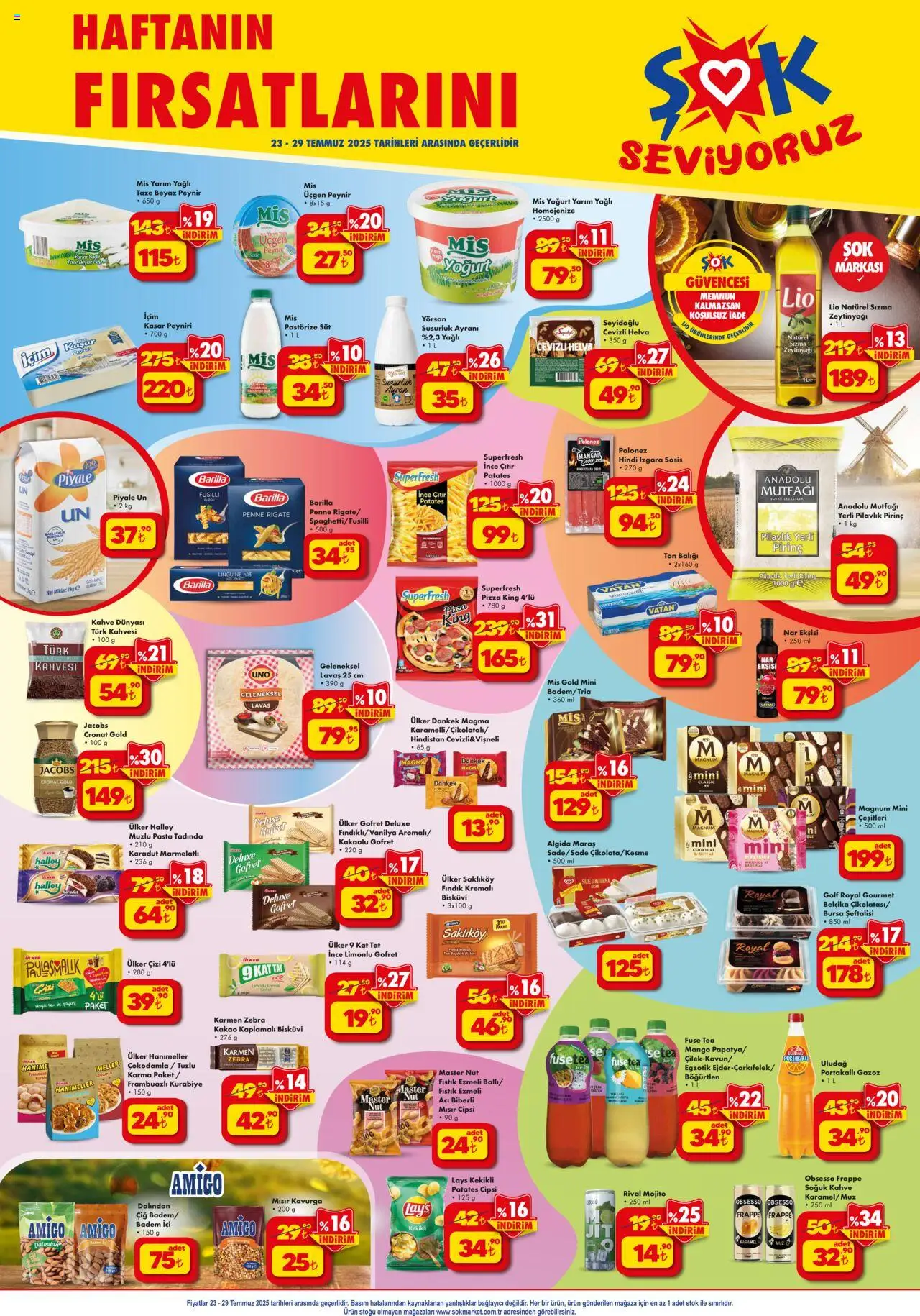 Şok Market Katalog - 23.07.2025 tarihinden itibaren geçerlidir | Sayfa: 1 | Ürünler: Pizza, Fındık, Kurabiye, Nar