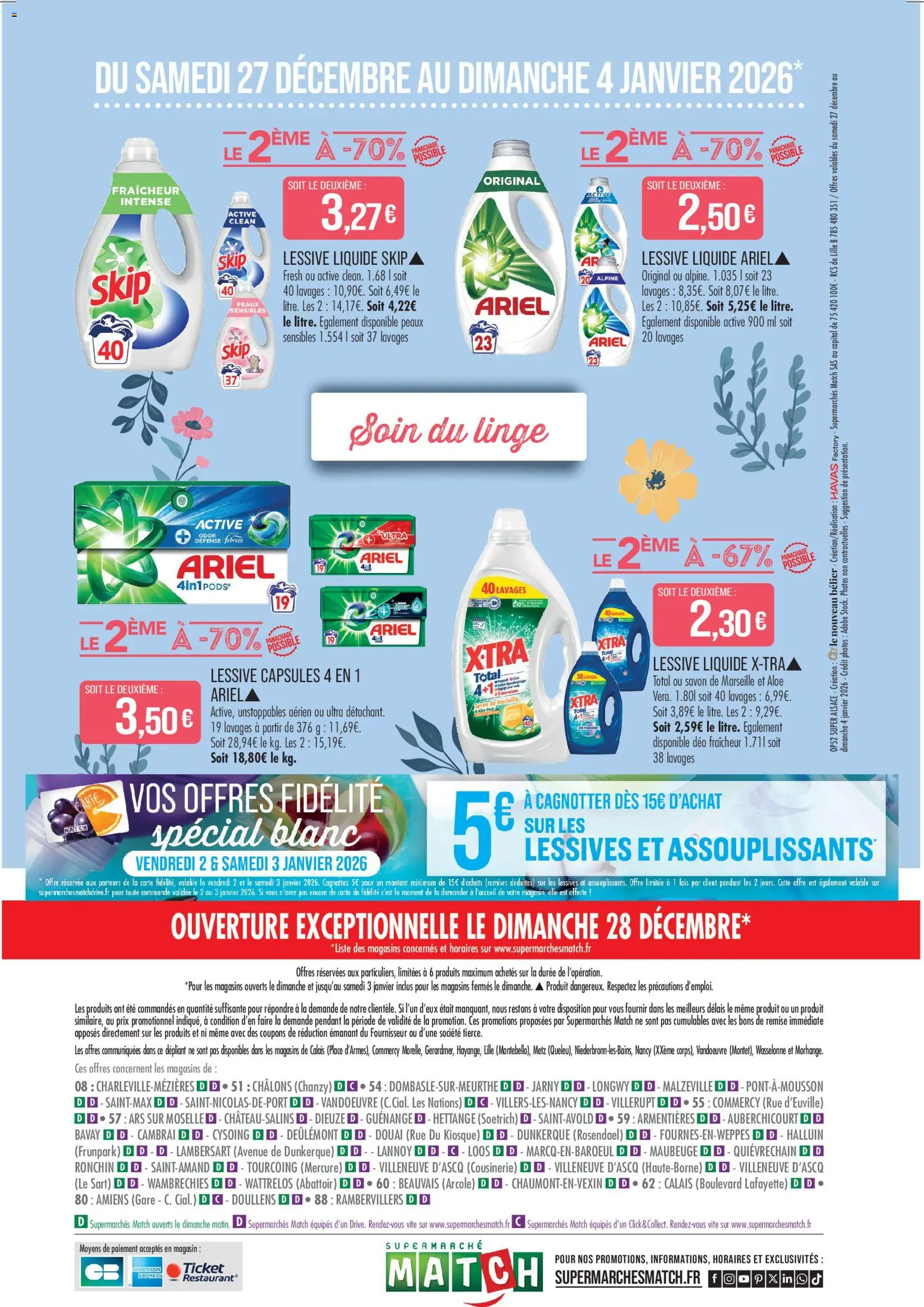 {H1} | Page: 38 | Produits: Ariel, Savon de marseille, Savon, Lessive Liquide
