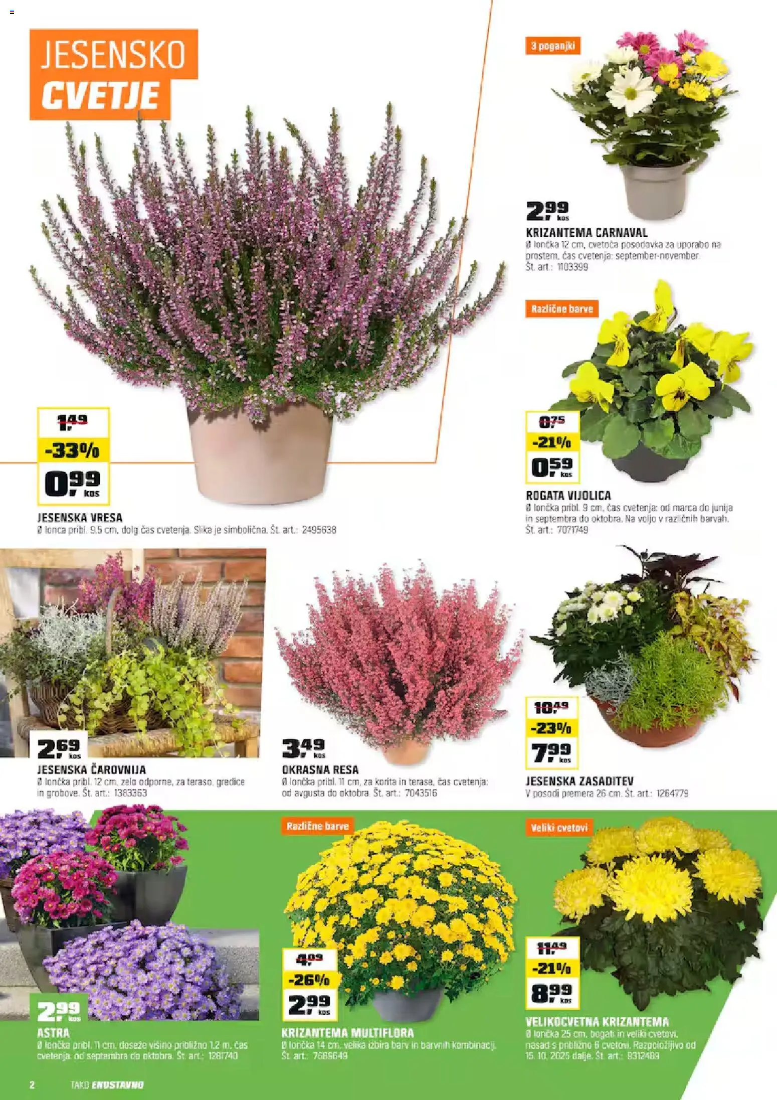 Novi OBI katalog ponudbe – veljaven od 01.10.2025 | Stran: 2 | Izdelki: Cvetje
