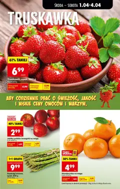 Pogląd oferty "Szparagi zielone, opak. 250 g, Szparagi zielone, opakowanie 250 g, 1+1 gratis" - ważna od 01.04.2026 | Strona: 21 | Produkty: Szparagi