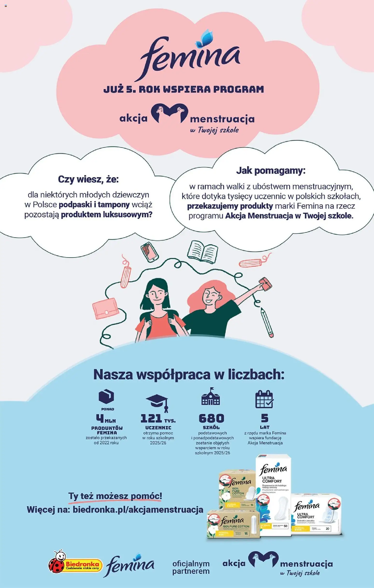 Biedronka gazetka - Oferta w tym tygodniu od 15.01.2026 | Strona: 67 | Produkty: Tampony, Podpaski, Podpaski femina