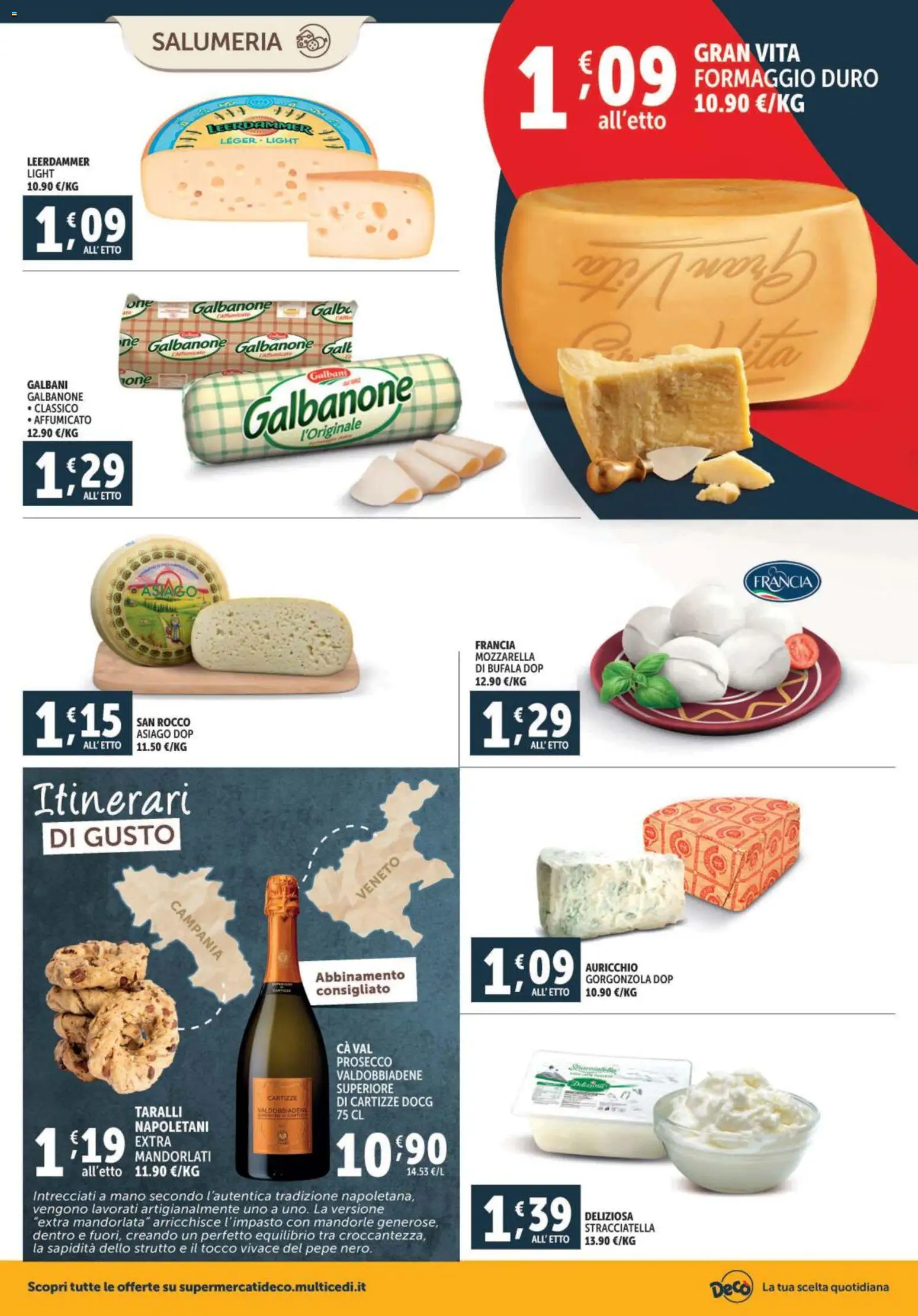 Volantino Decò del 28.10.2025 | Pagina: 2 | Prodotti: Prosecco, Mozzarella, Mandorle, Stracciatella