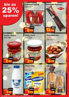 Wurstico Abholmarkt Flugblatt ab 08.01.2026 gültig | Seite: 3 | Produkte: Mayonnaise, Milch, Brot, Salami