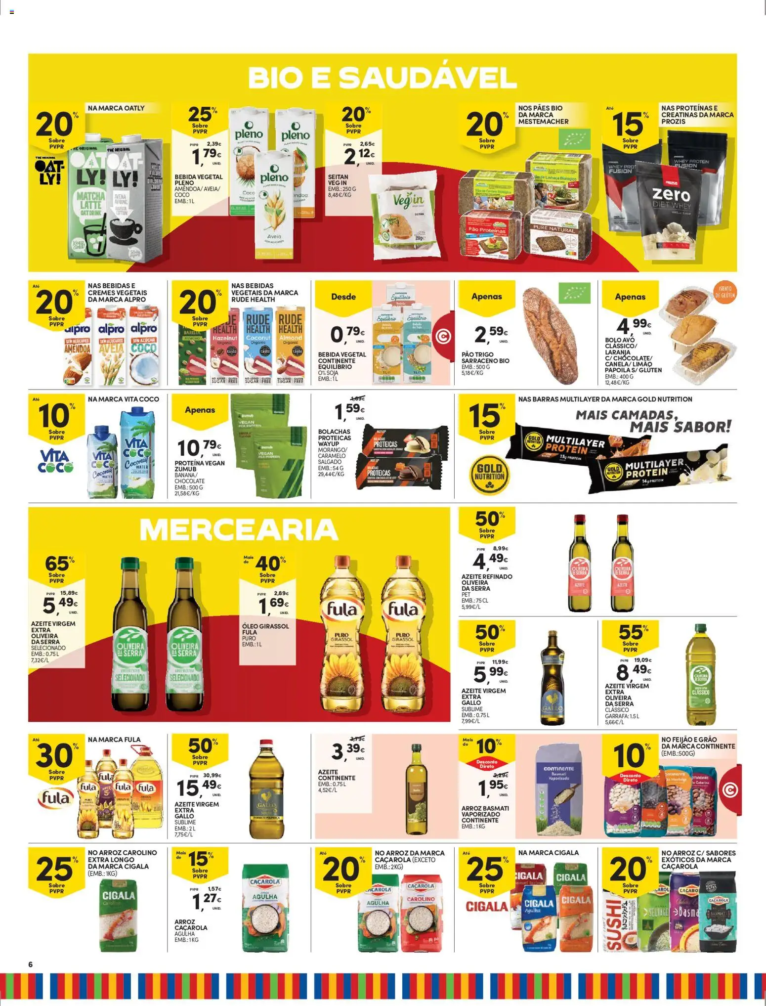 Continente Madeira │ válido de 28.04.2026 | Página: 6 | Produtos: Azeite, Bolachas, Whey protein, Proteina