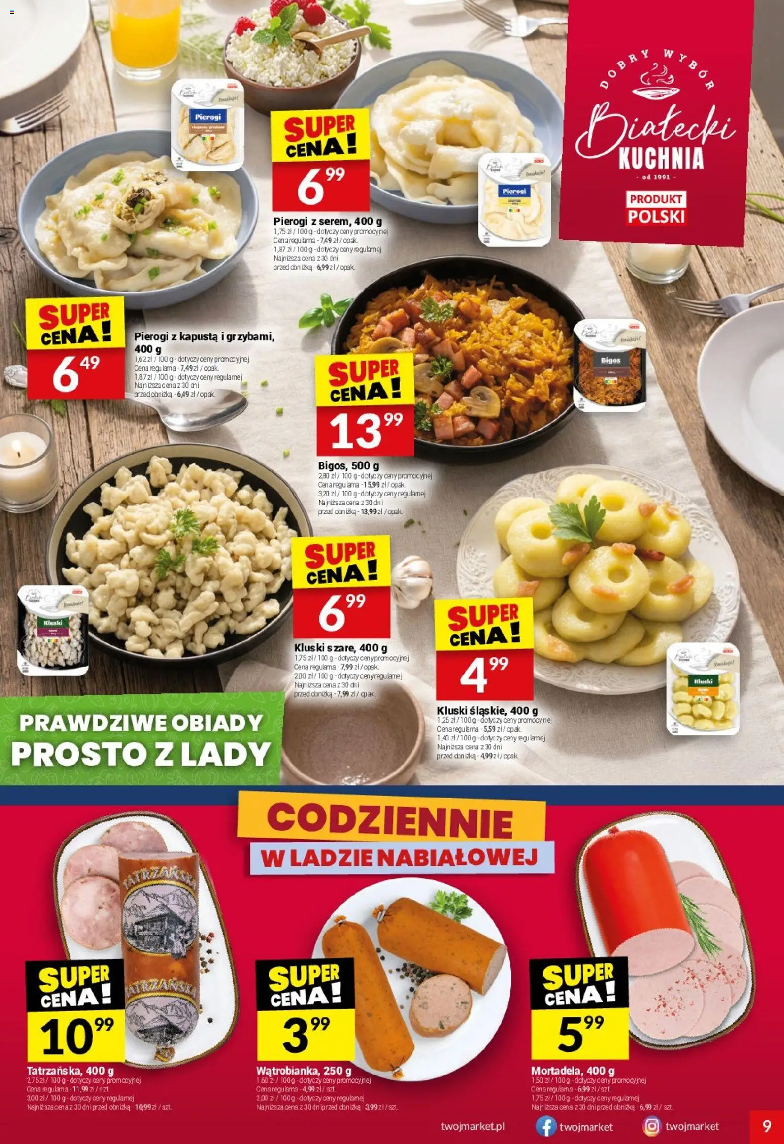 Twój Market Gazetka od 14.01.2026 | Strona: 9 | Produkty: Kapusta, Pierogi