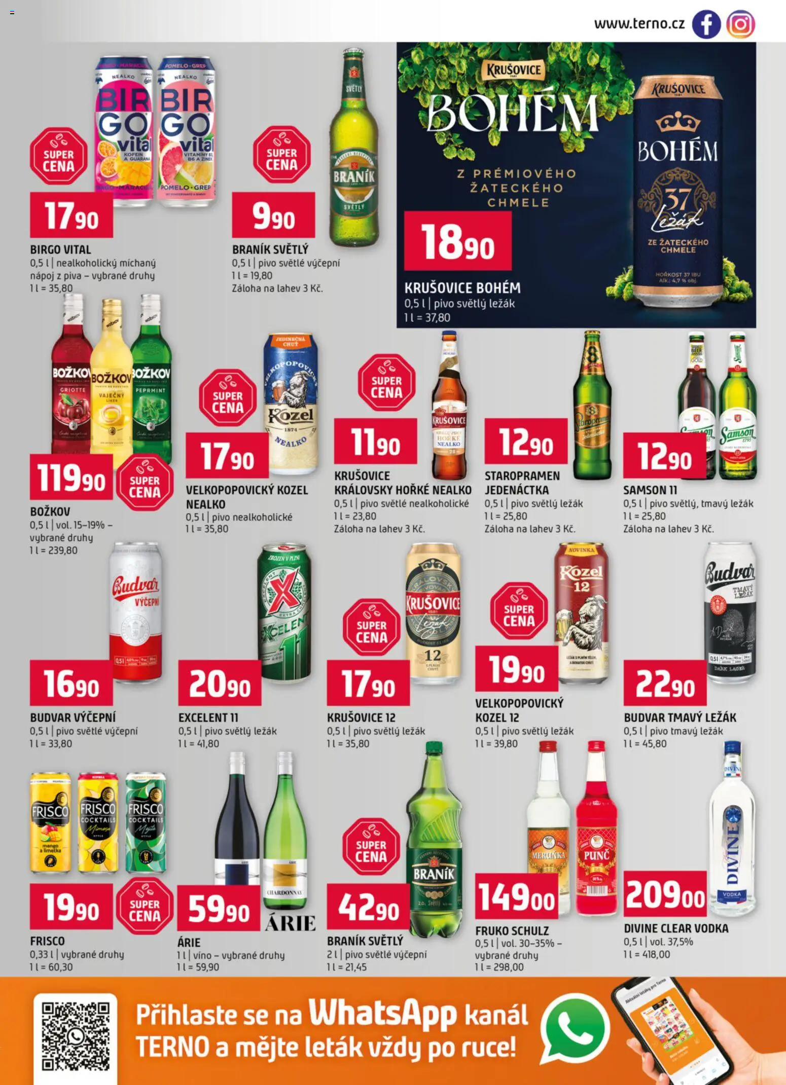 Terno leták od 15.04.2026 | Strana: 13 | Produkty: Budvar, Krušovice, Božkov, Láhev