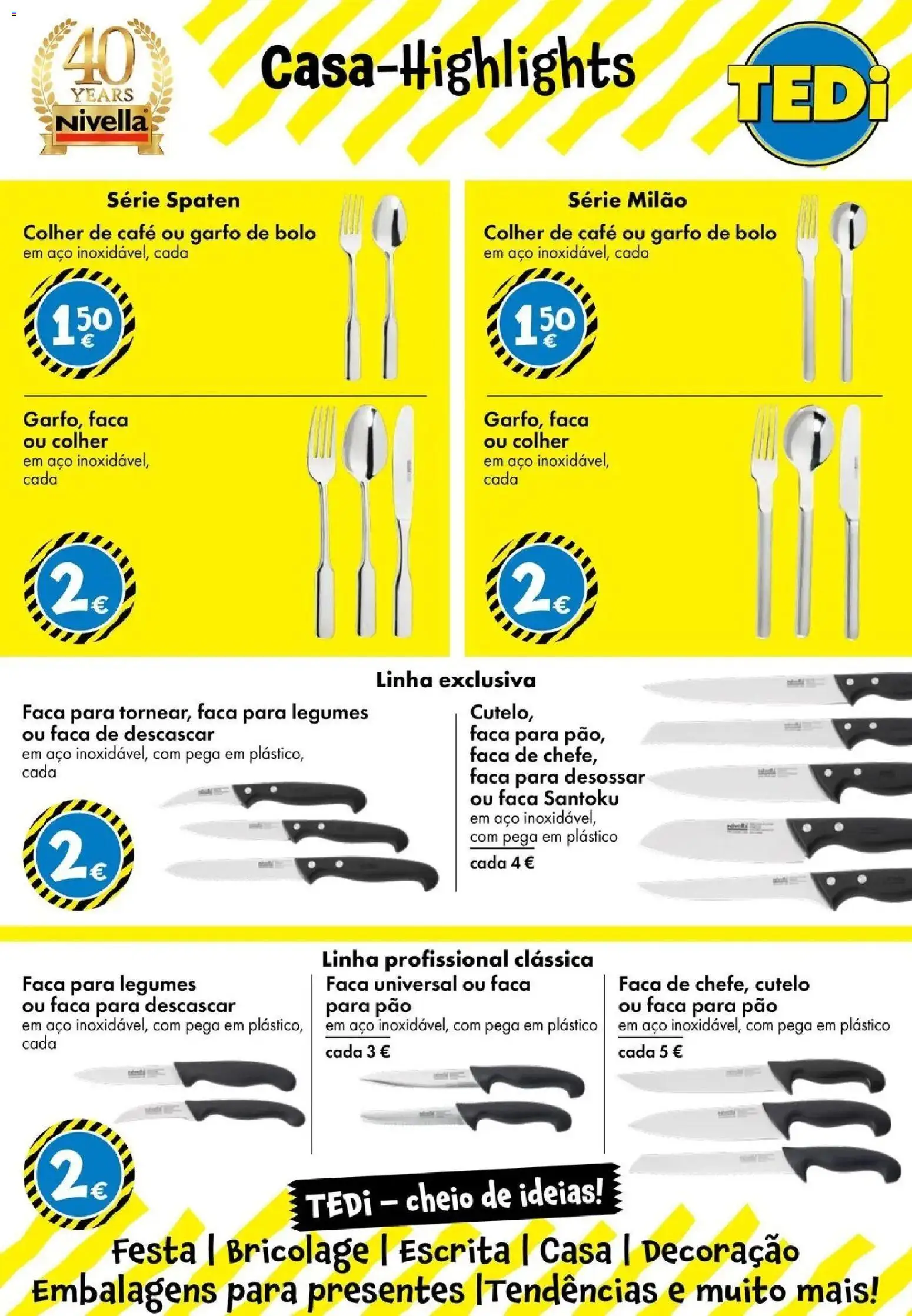 TEDi - Nova abertura │ válido de 20.03.2026 | Página: 10 | Produtos: Faca, Bolo, Pão, Café