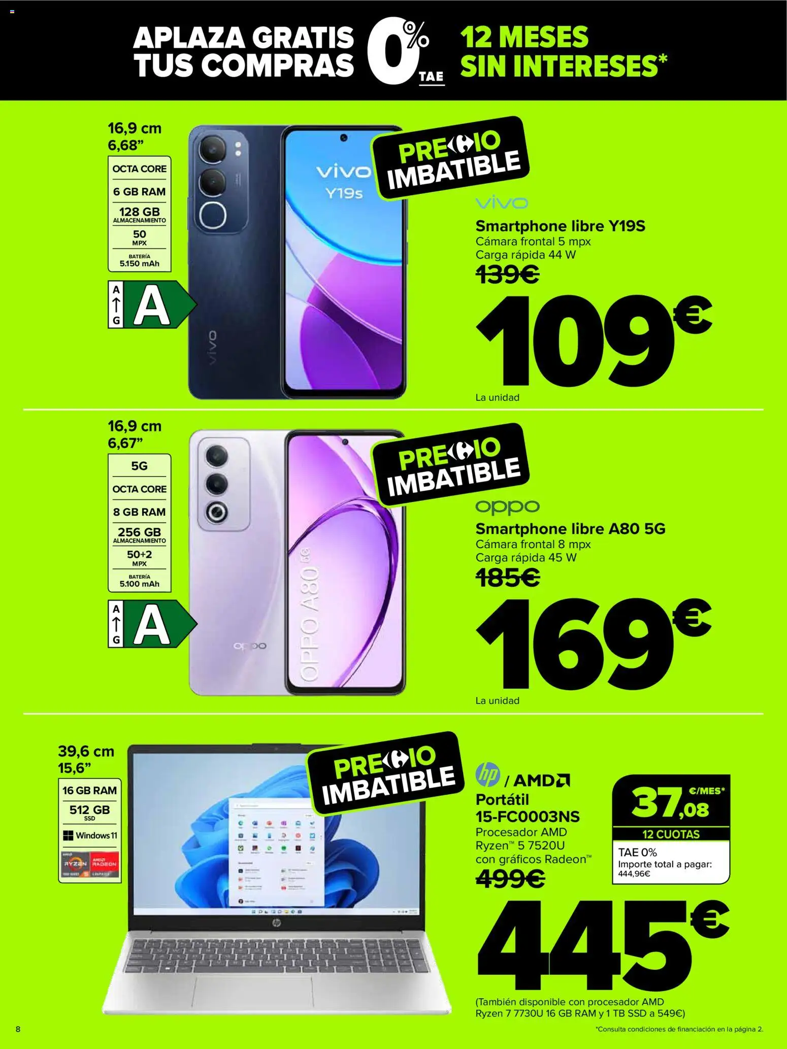 Carrefour Cyber Week │ válido desde el 02.12.2025 | Página: 8 | Productos: Smartphone, Cámara, Batería