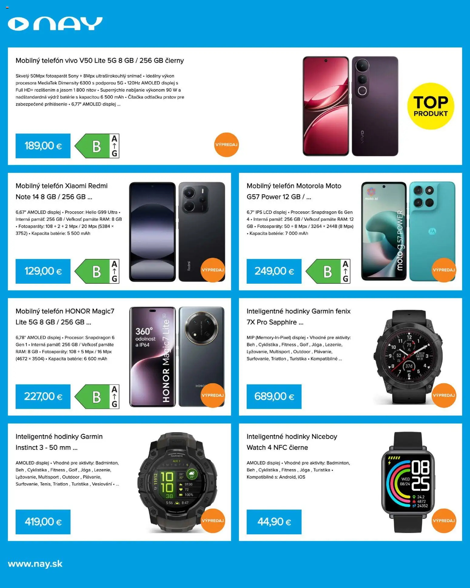 Nové NAY Elektrodom akcie – leták je platný od 12.01.2026 | Strana: 2 | Produkty: Niceboy, Garmin, Rám, Inteligentné hodinky