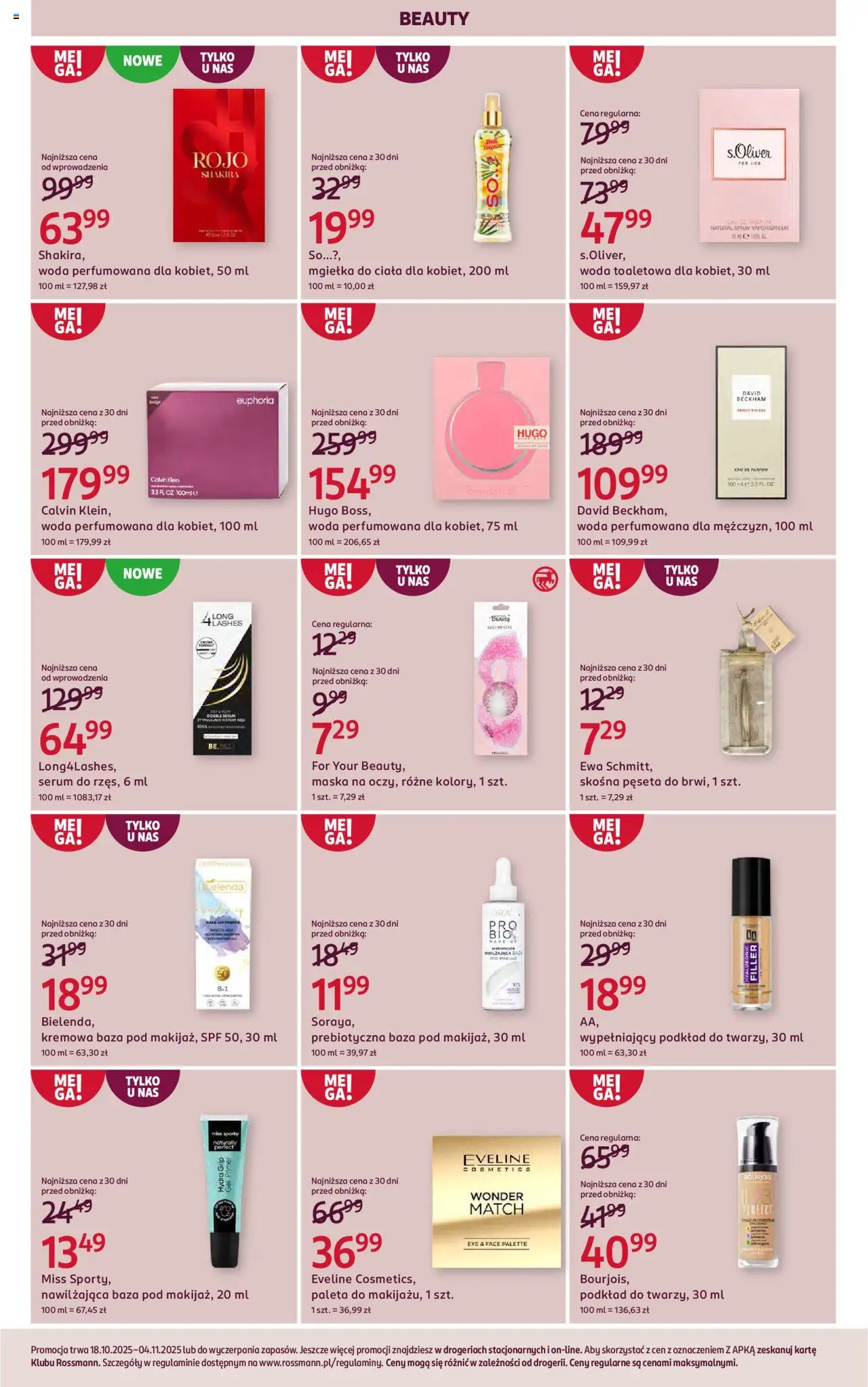 Rossmann Gazetka od 18.10.2025 | Strona: 3 | Produkty: Woda toaletowa, Maska, Woda