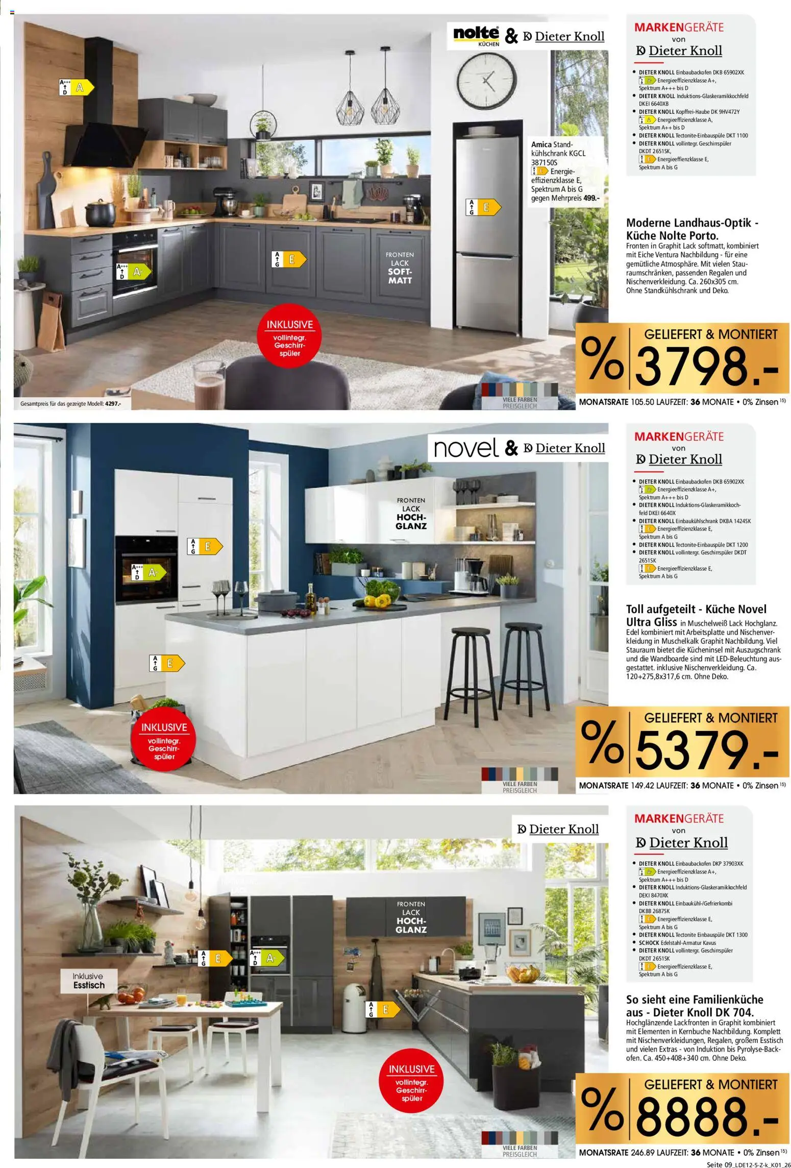 Zurbrüggen  Küchen-Spezial – gültig ab 13.12.2025 | Seite: 9 | Produkte: Esstisch, Küche, Kühlschrank, Kuchen