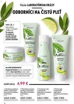 Nové Oriflame akcie – leták je platný od 07.09.2025 | Strana: 20 | Produkty: Limetka, Mlieko, Olej, Maska