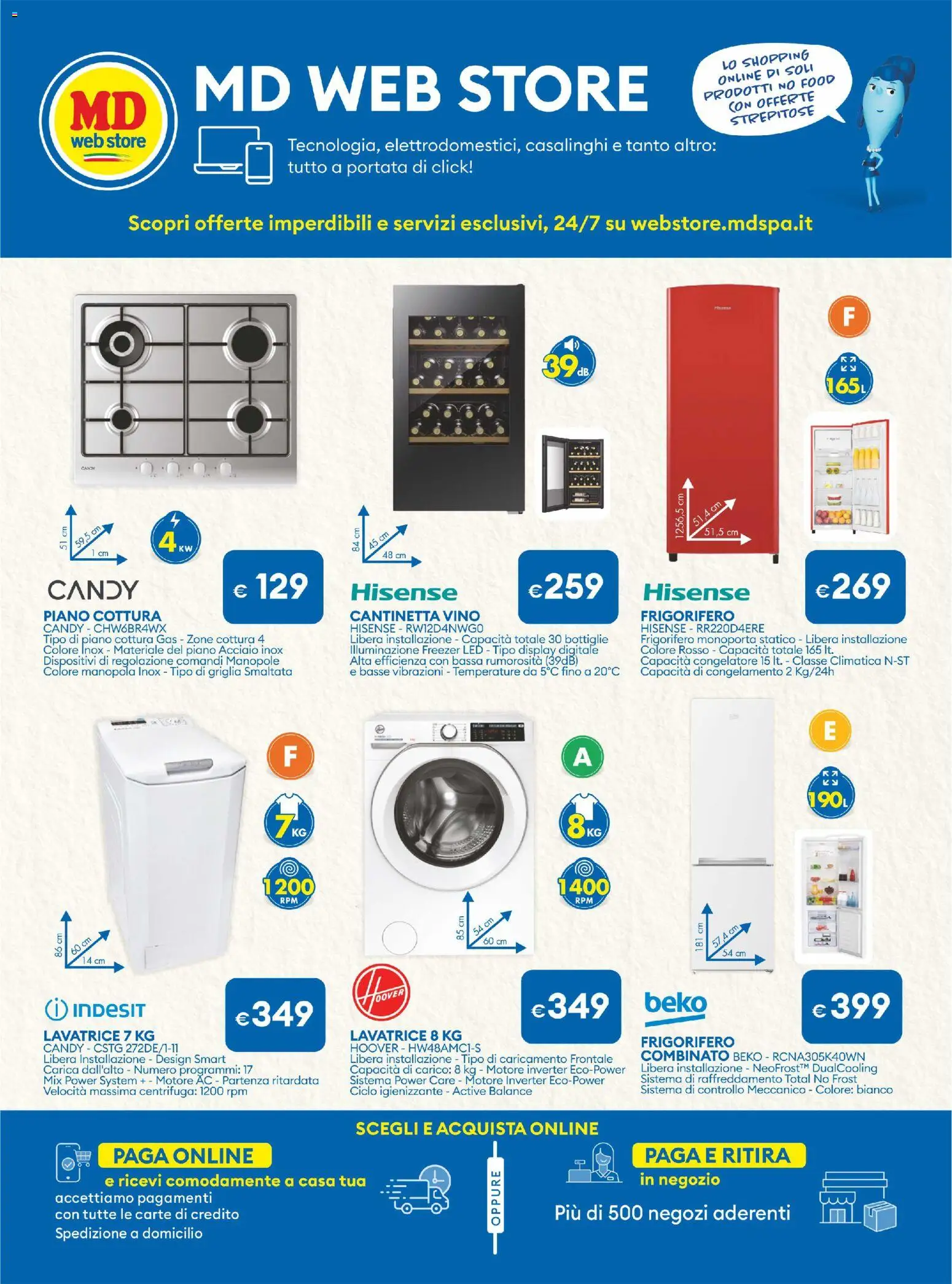Volantino MD Discount del 27.01.2026 | Pagina: 30 | Prodotti: Freezer, Lavatrice, Congelatore, Griglia