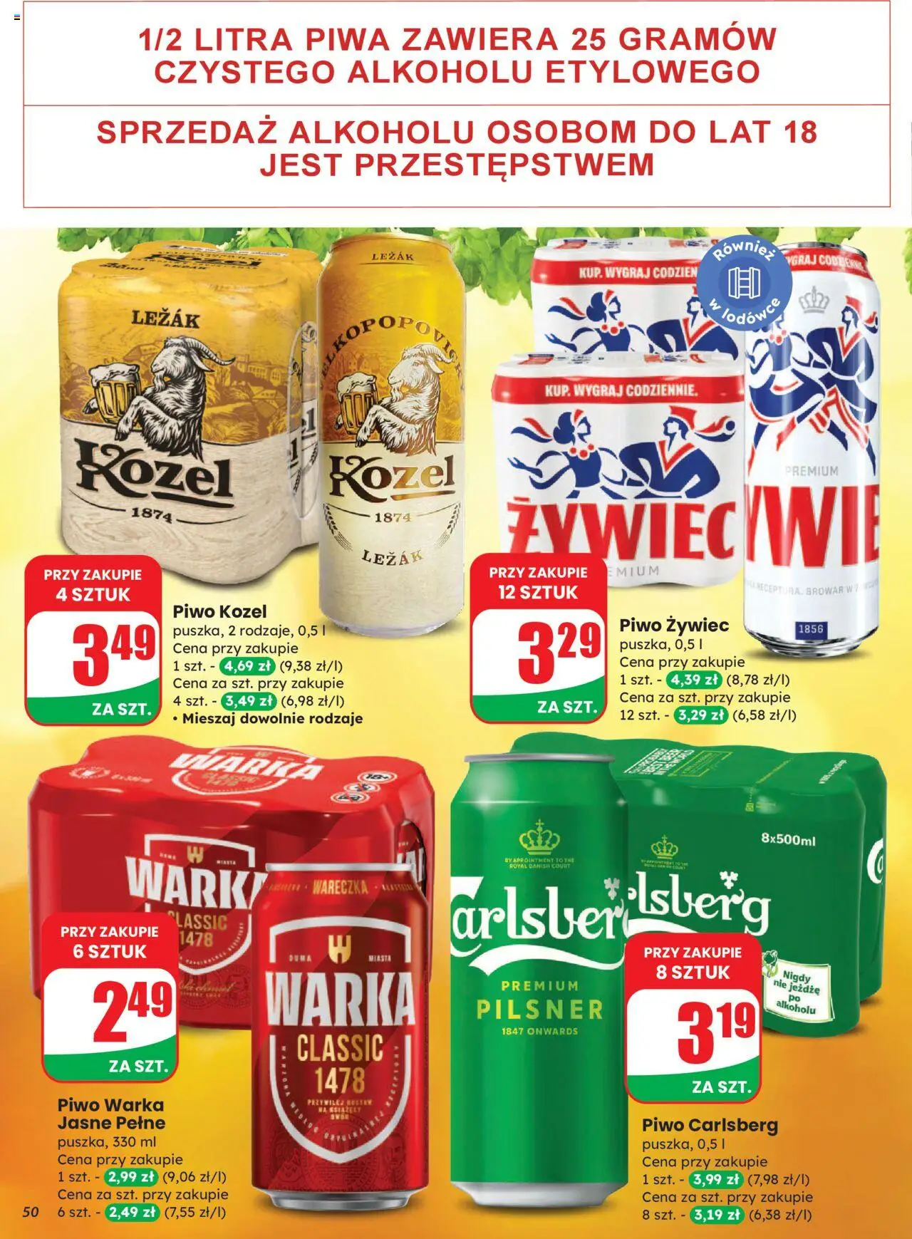 Dino Gazetka od 27.08.2025 | Strona: 50 | Produkty: Warka, Piwo Warka, Piwo, Piwo kozel