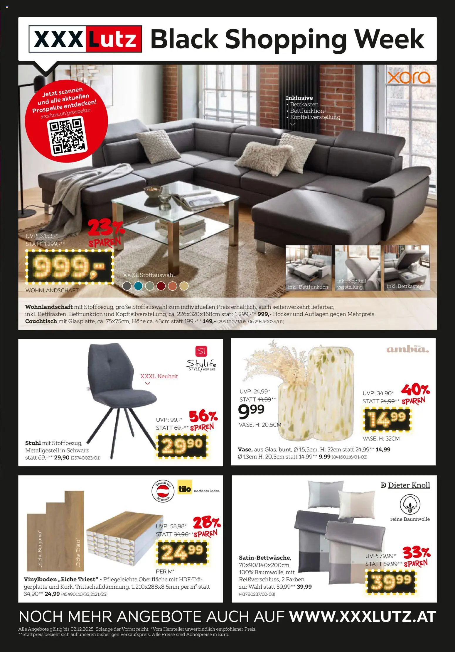 XXXLutz - Black Friday gültig ab 25.11.2025 | Seite: 1 | Produkte: Couchtisch, Stuhl