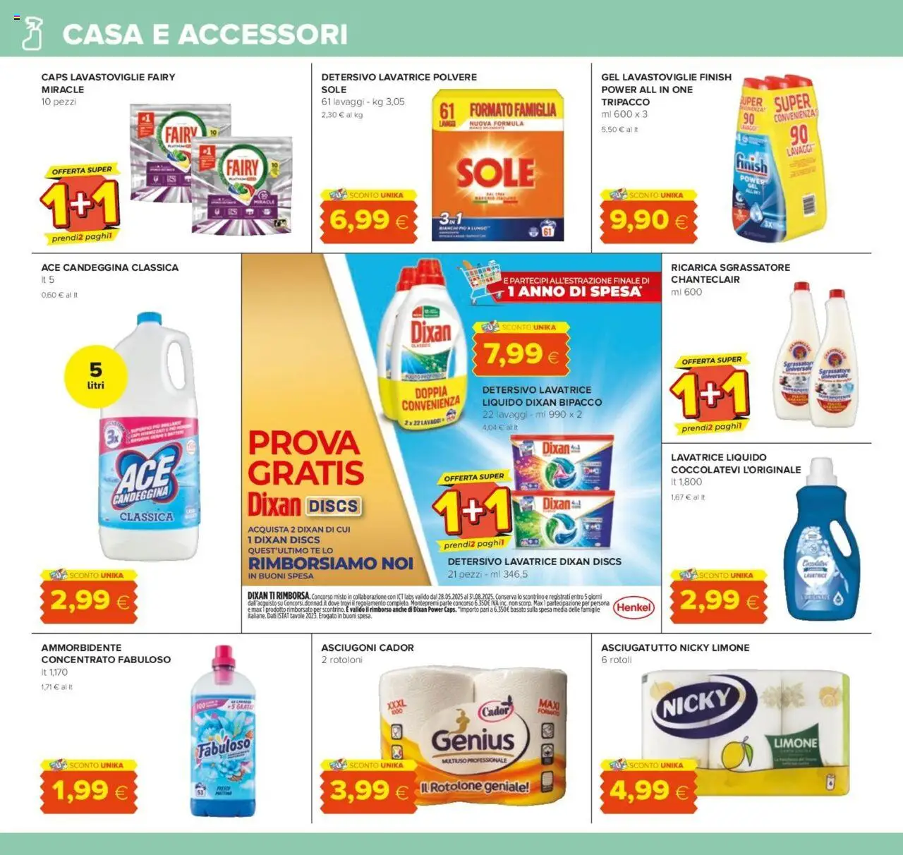Volantino Oasi del 07.08.2025 | Pagina: 22 | Prodotti: Ammorbidente, Tè, Candeggina, Limone