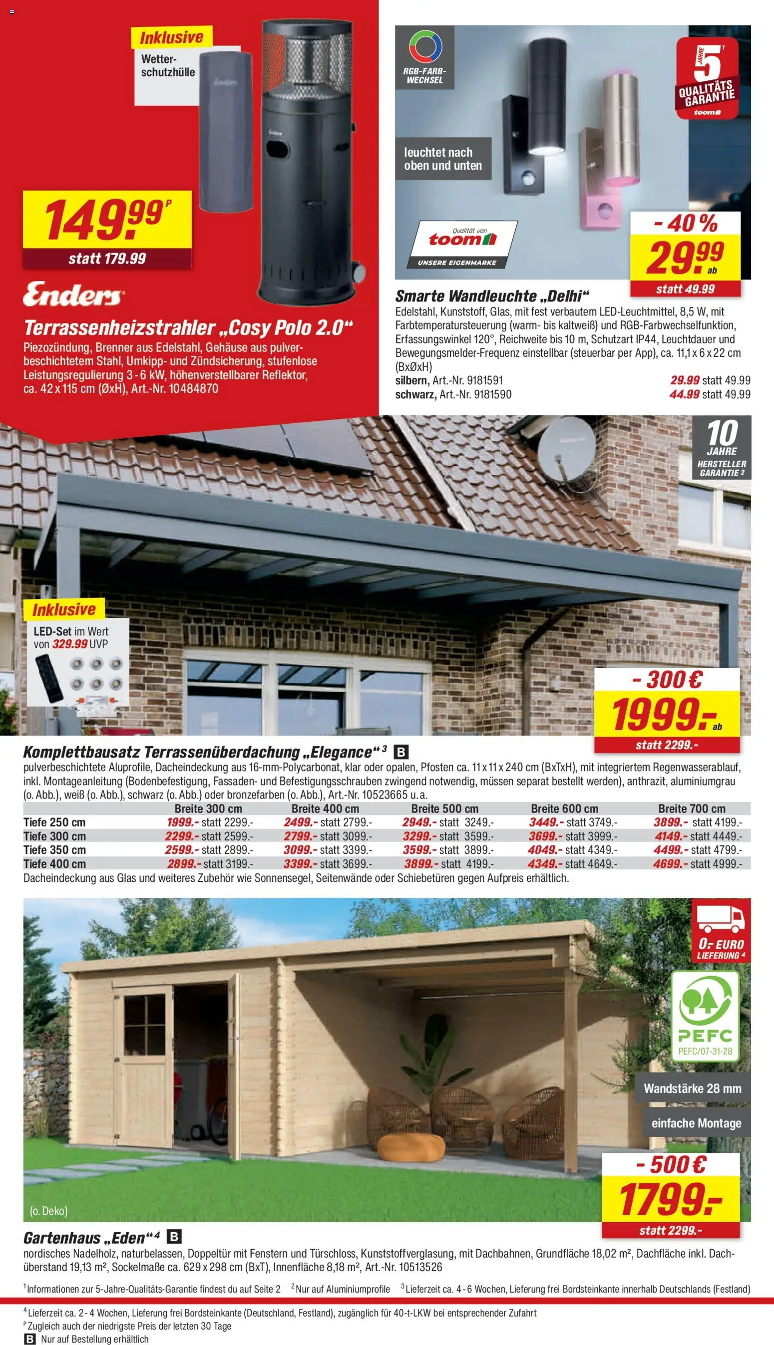 Toom Baumarkt Prospekt 	 – gültig ab 21.02.2026 | Seite: 8 | Produkte: Wandleuchte