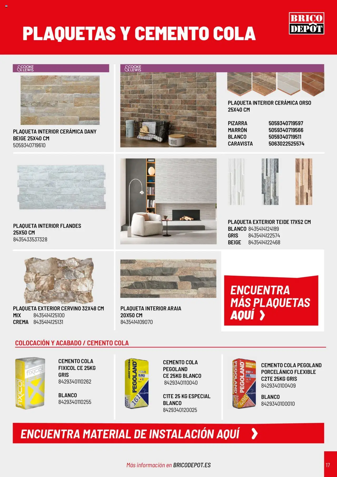 Brico Depôt Revestimientos 2024-2025 │ válido desde el 06.12.2024 | Página: 17 | Productos: Crema