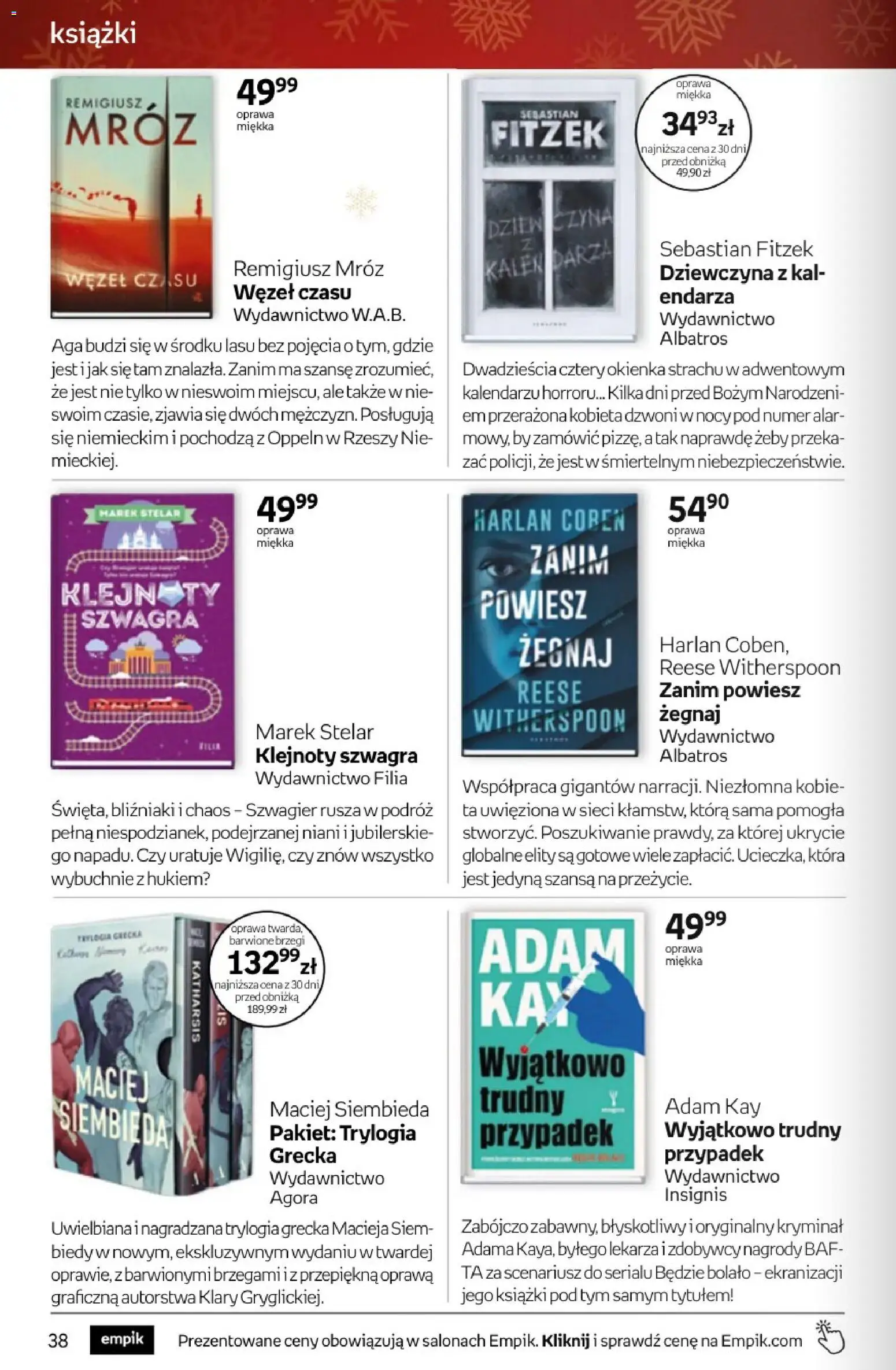 Empik promocje - Tom kultury Książki od 10.12.2025 | Strona: 38 | Produkty: Książki