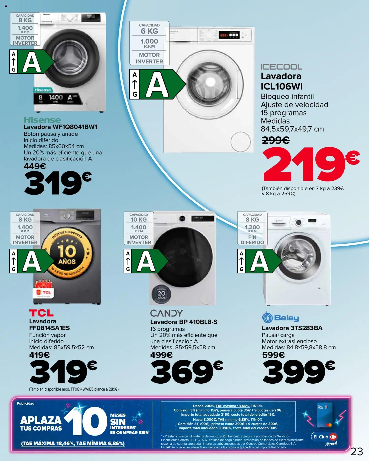 Carrefour Semana santa │ válido desde el 11.03.2026 | Página: 23 | Productos: Lavadora