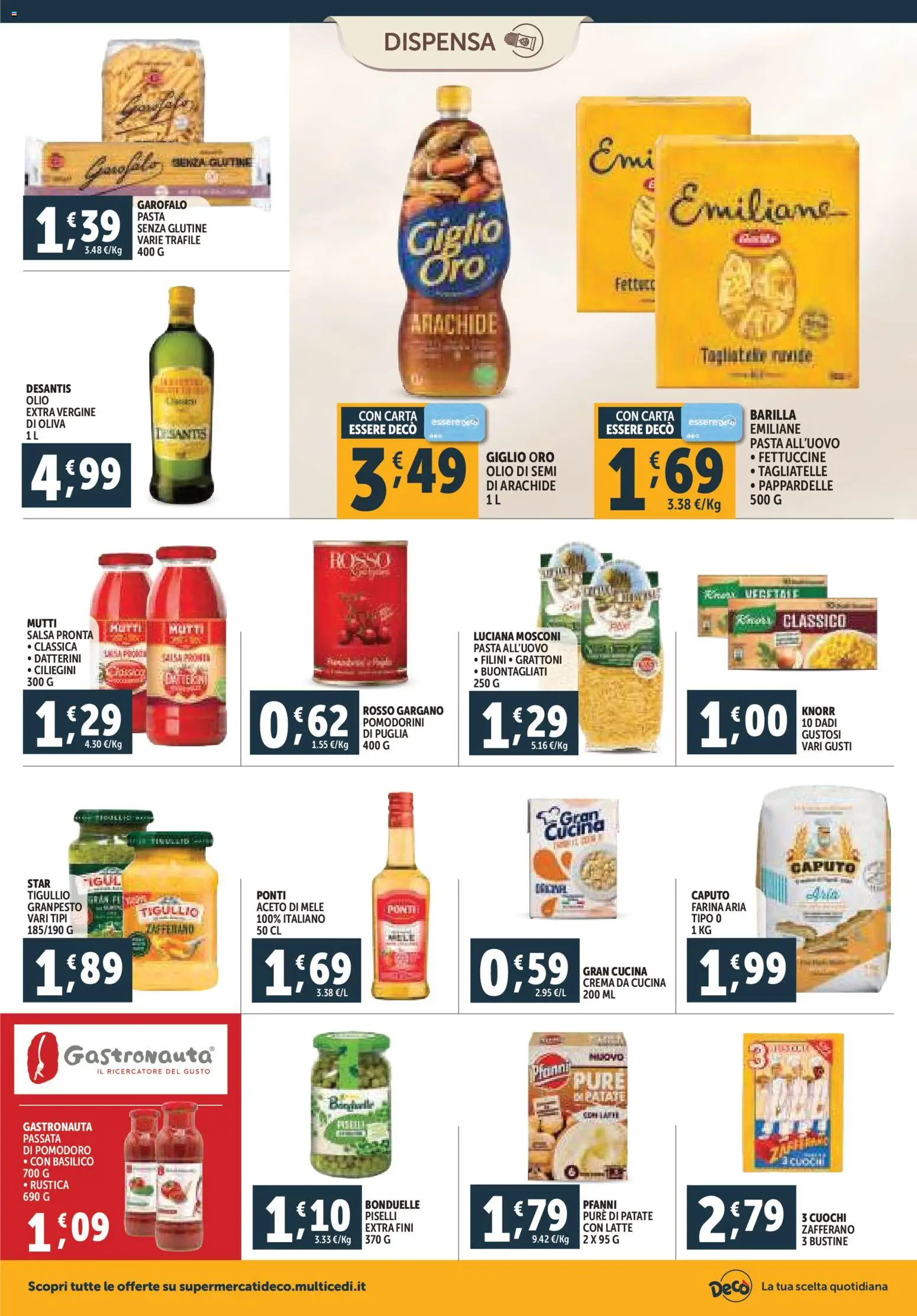 Volantino Decò del 07.11.2025 | Pagina: 14 | Prodotti: Patate, Pomodoro, Pasta, Passata di pomodoro