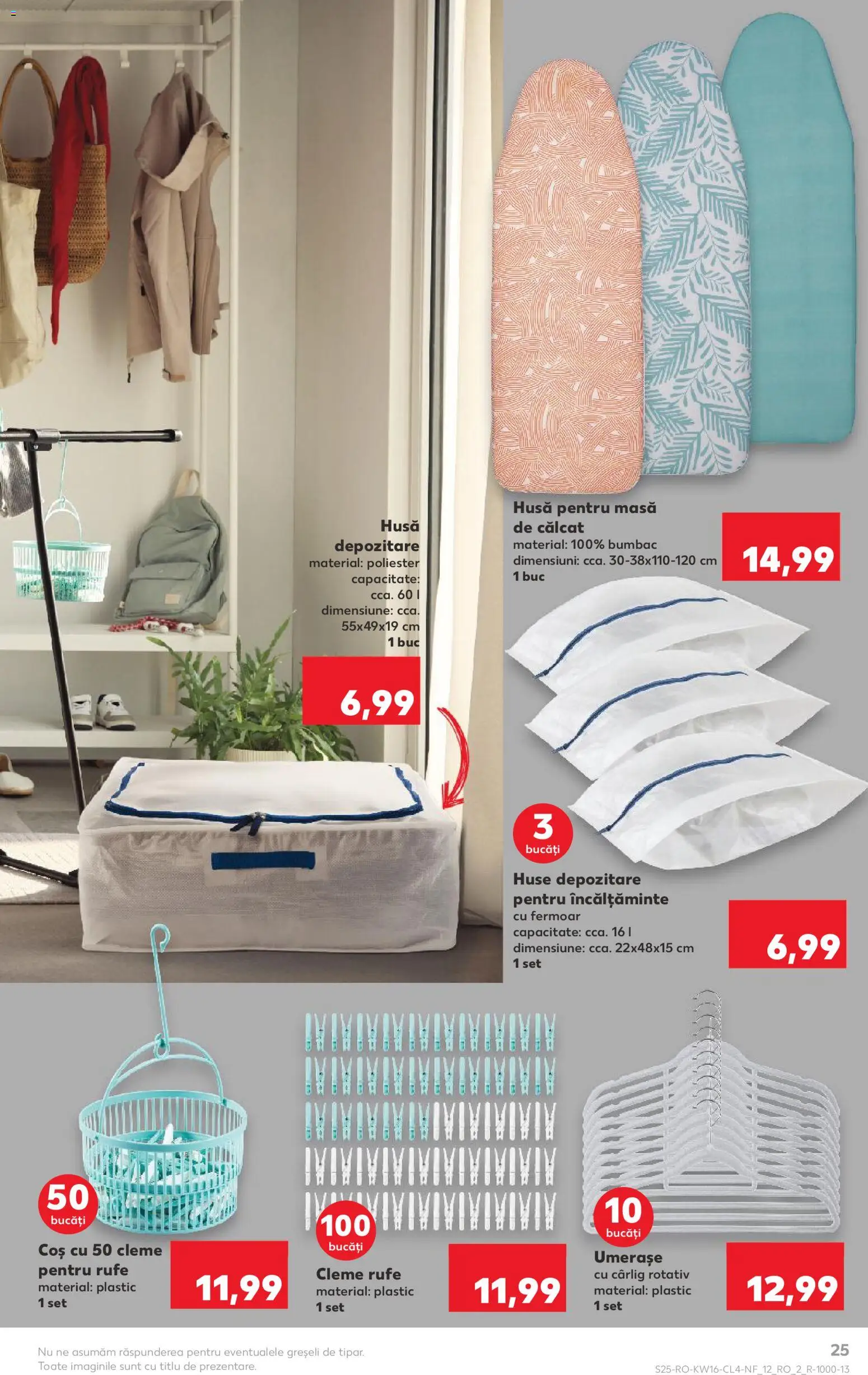 Noul catalog Kaufland – valabil de la 15.04.2026 | Pagină: 25 | Produse: Coș, Masă, Bornoz takımı, Masă de călcat