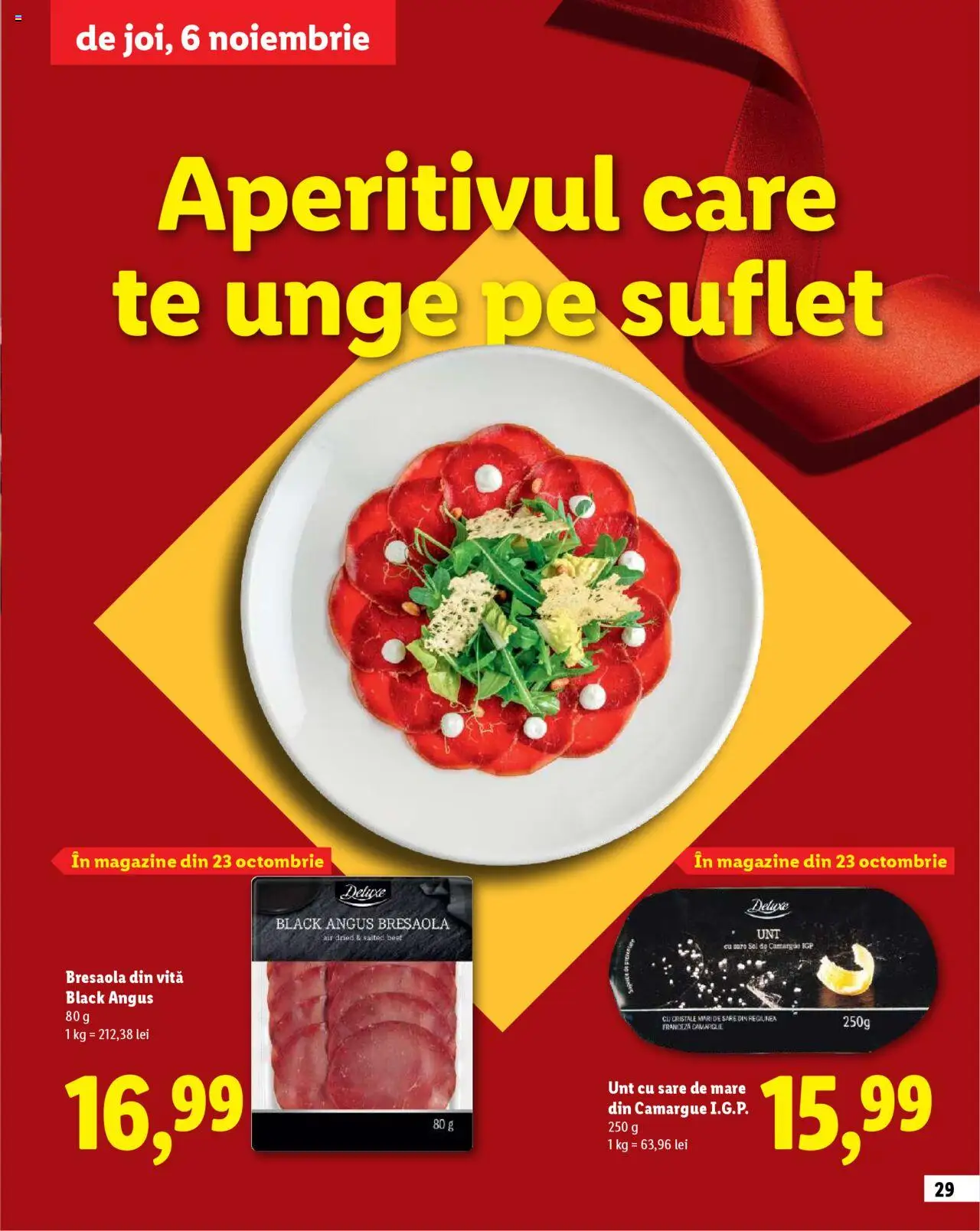 Noul catalog Lidl – valabil de la 23.10.2025 | Pagină: 29 | Produse: Unt, Sare