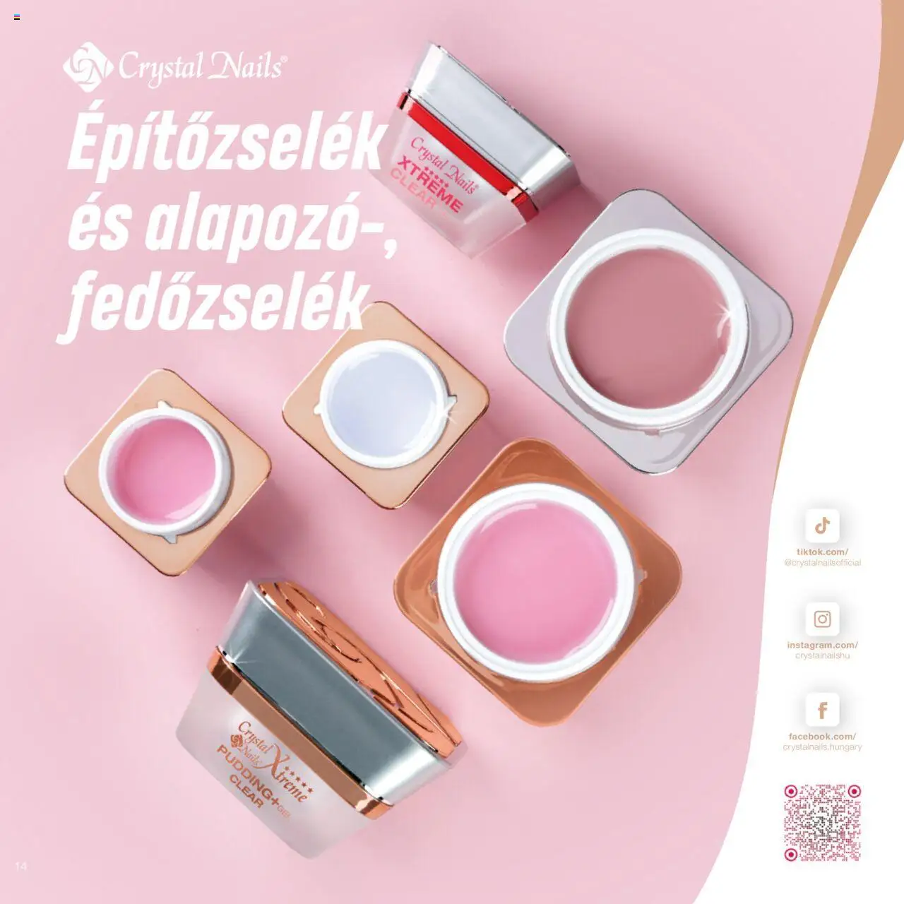 Crystal Nails akciós ujság - amely érvényes a következő dátumtól: 01.01.2024 | Oldal: 14 | Termékek: Alapozó