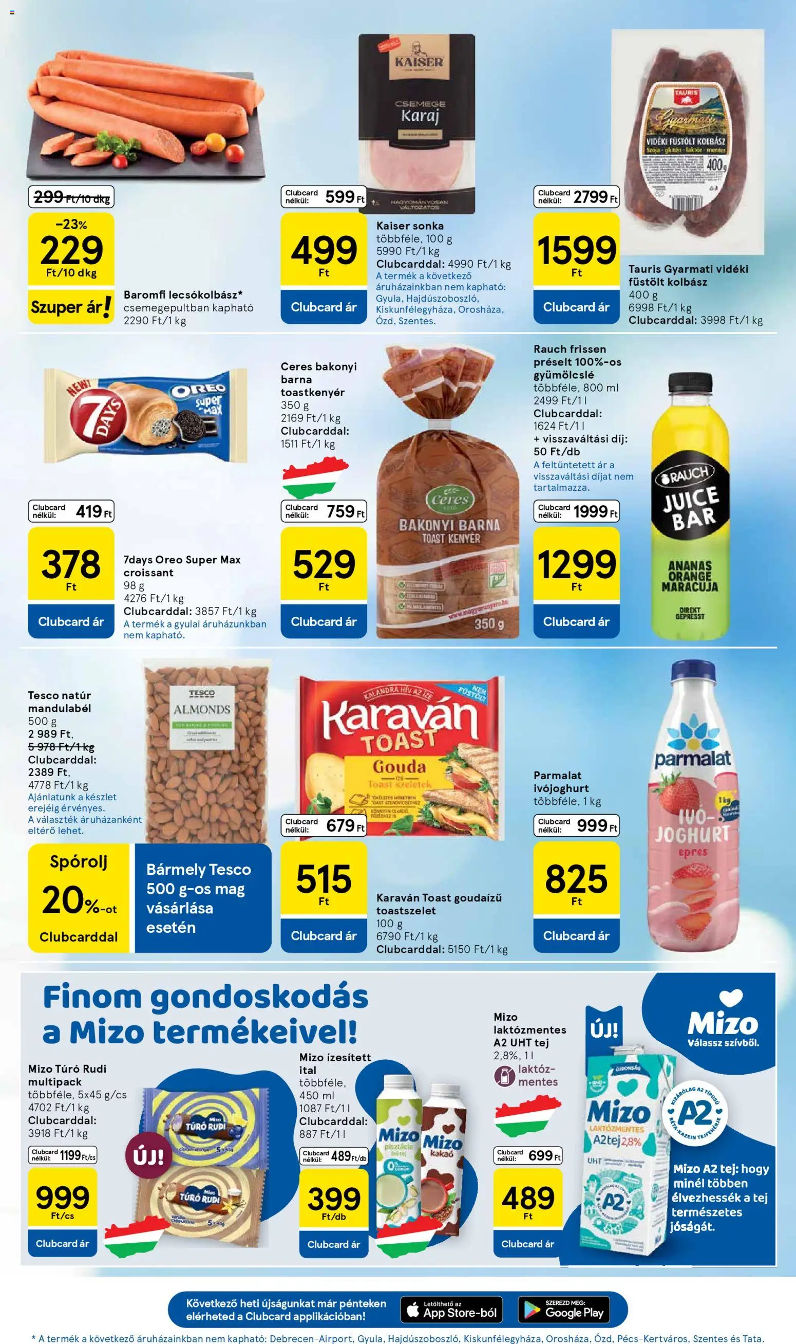 Tesco akciós ujság - amely érvényes a következő dátumtól: 07.04.2026 | Oldal: 17 | Termékek: Sonka, Tej, Kenyér, Túró