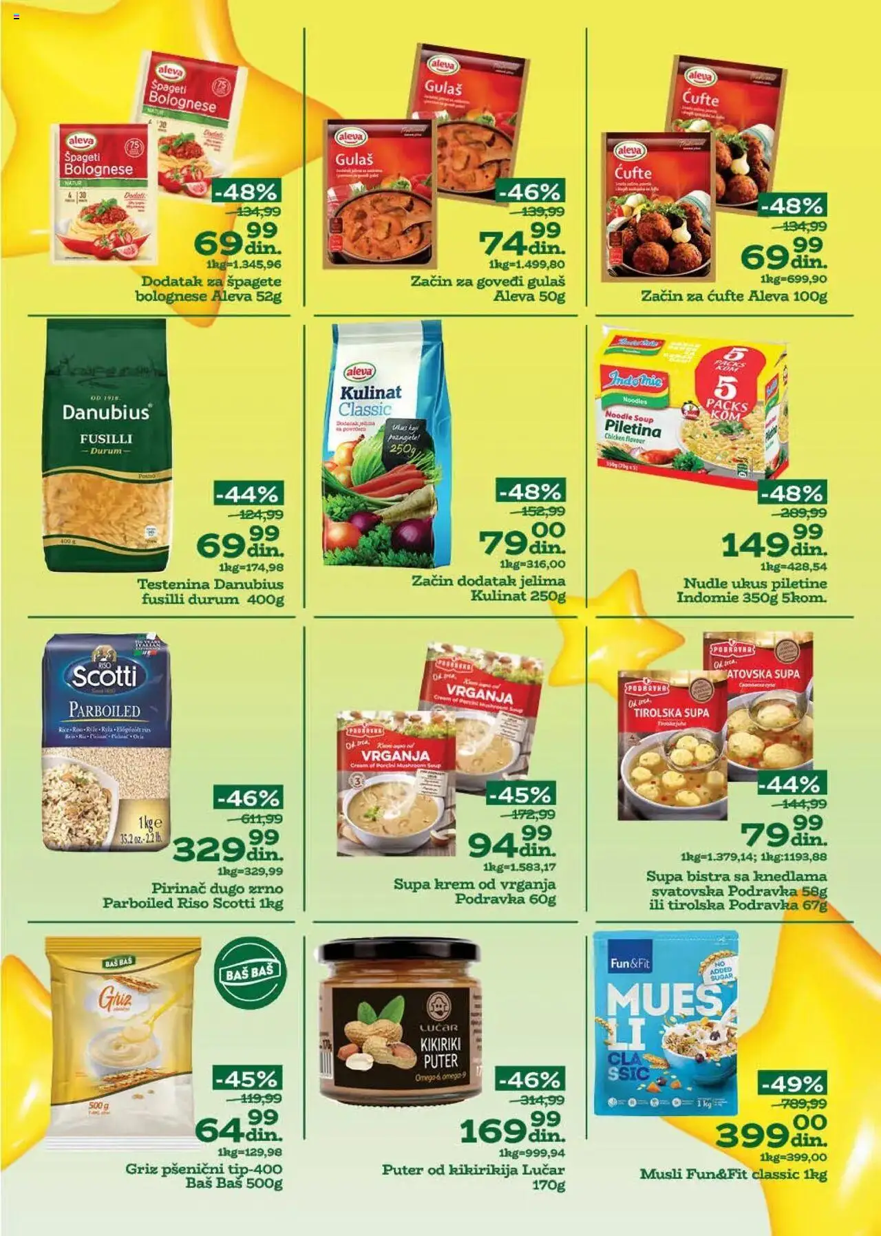 Univerexport katalog - važi od 04.08.2025 | Strana: 6 | Proizvode: Musli, Podravka, Puter, Piletina