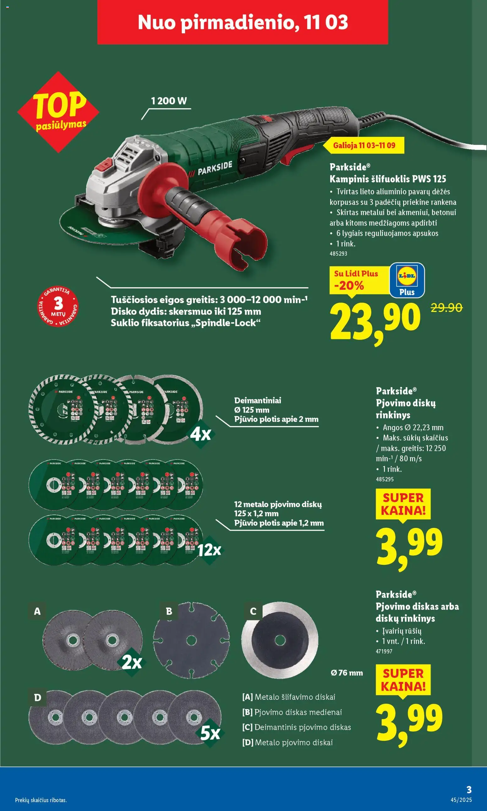 LIDL akcijos nuo 03.11.2025 | Puslapis: 3 | Prekių: Diskas
