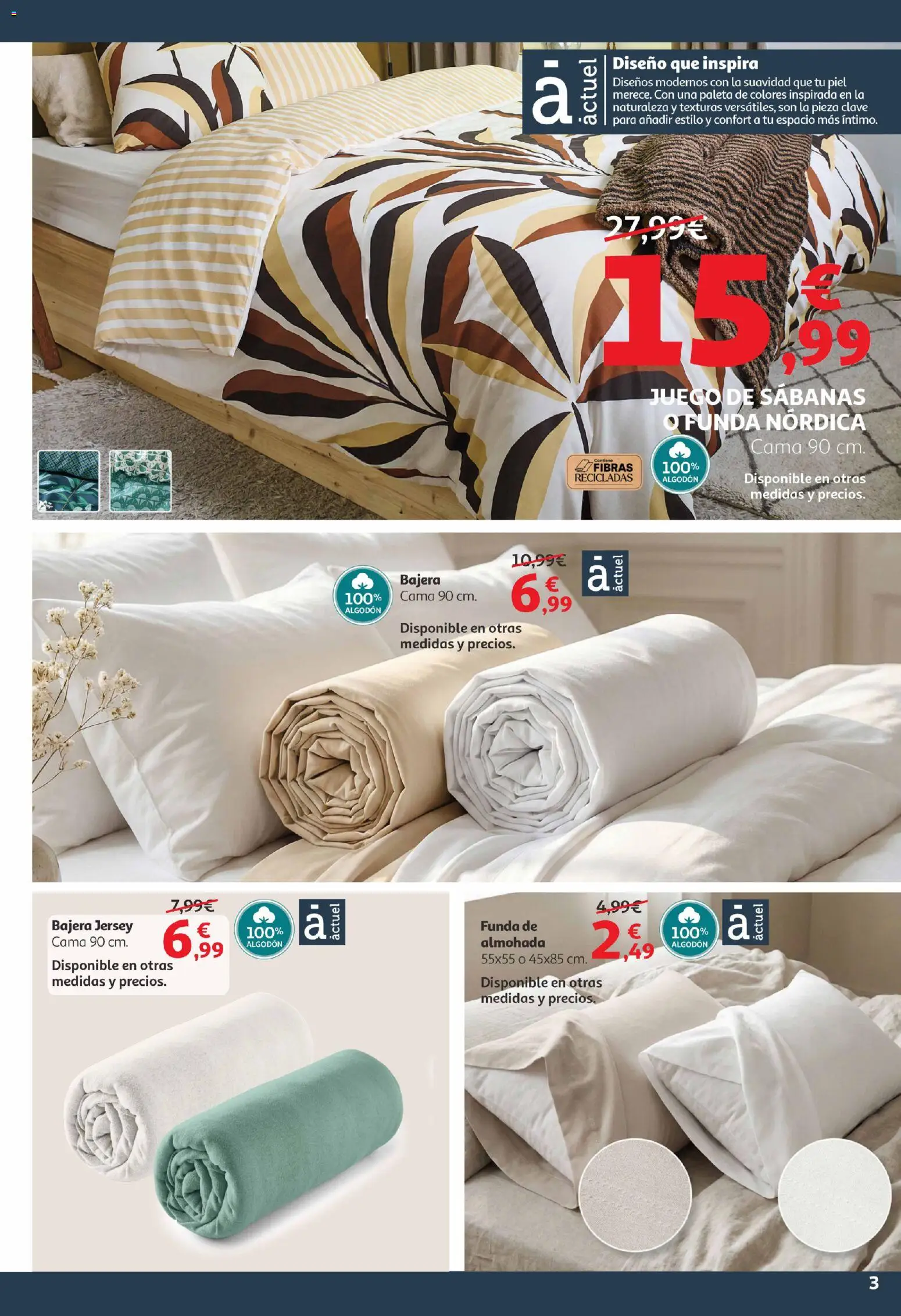 Alcampo -  Canarias │ válido desde el 09.01.2026 | Página: 3 | Productos: Juego de sábanas, Funda, Cama, Almohada