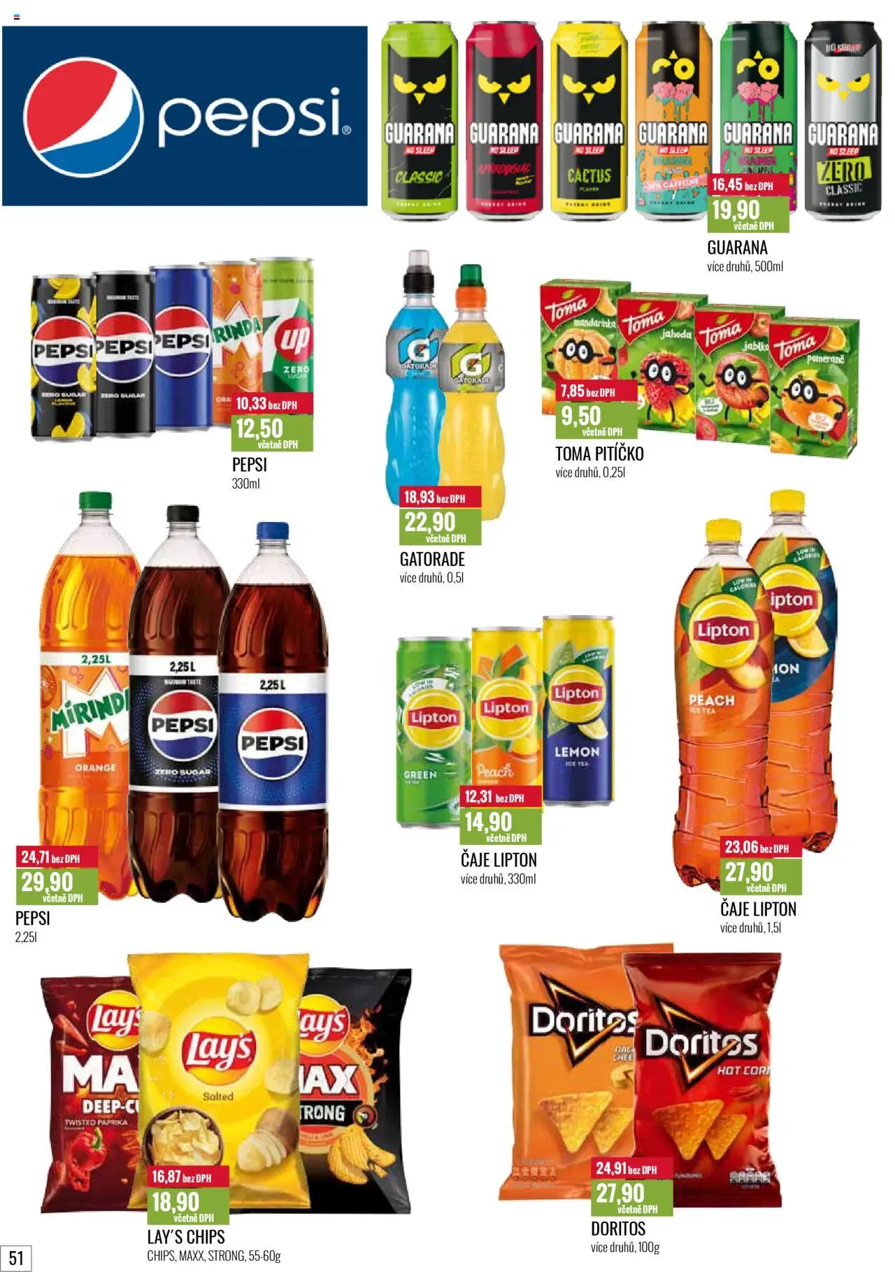 Ratio leták od 01.06.2025 | Strana: 52 | Produkty: Pepsi, Doritos, Čaje, Lay's