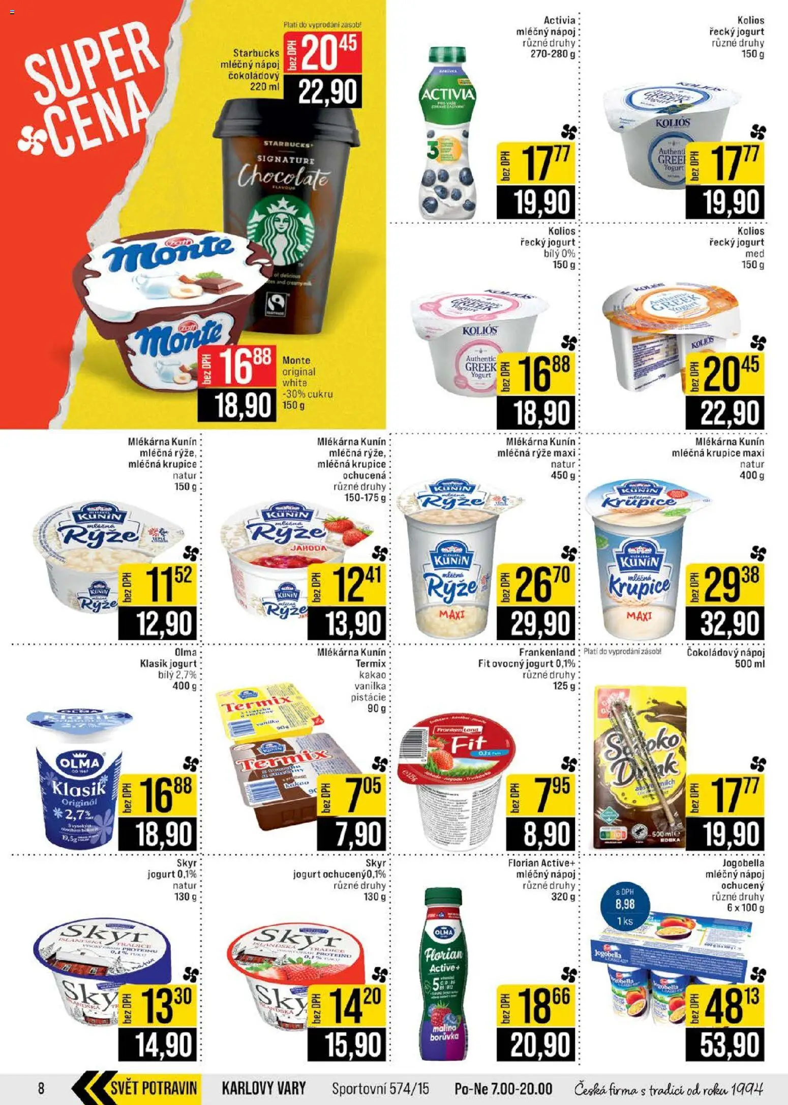 Jip leták - Cash & Carry od 14.01.2026 | Strana: 8 | Produkty: Jogurt, Krupice, Termix, Skyr