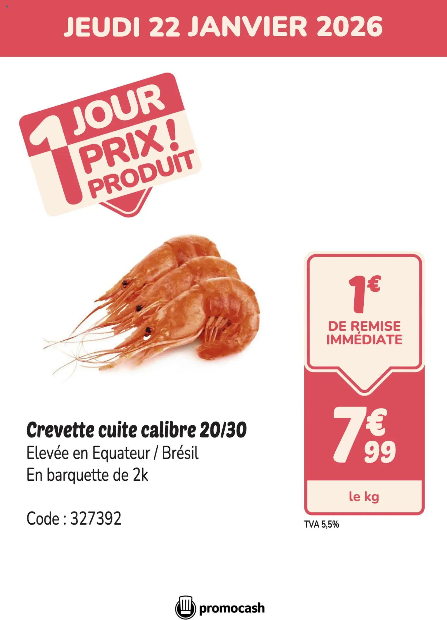 {H1} | Page: 1 | Produits: Crevette cuite, Crevette