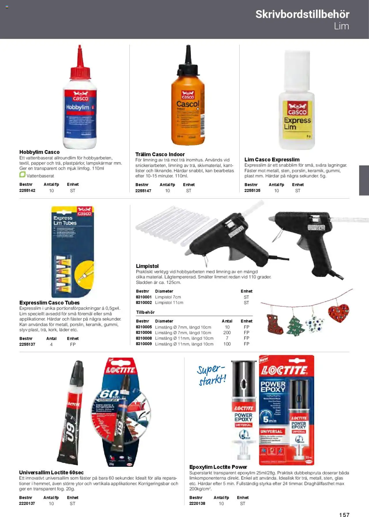 Office Depot reklamblad aktuell från 01.02.2025 | Sida: 159 | Produkter: Papper, Lim, Limpistol