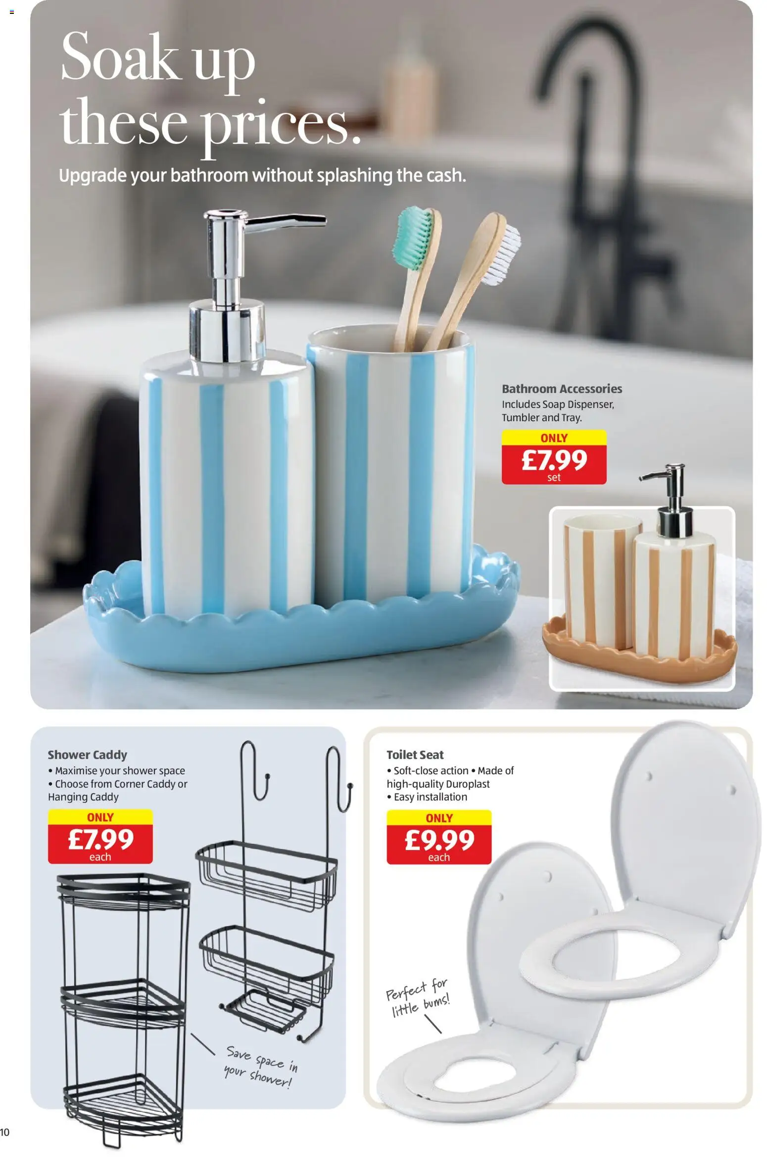 {H1} | Page: 10 | Products: Toilet, Shower, Soap